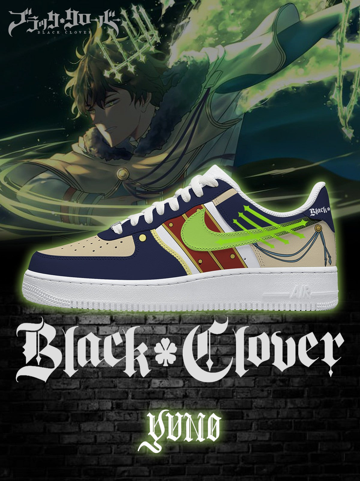 Yuno Grinberryall V.1 Custom Air-Style Sneakers