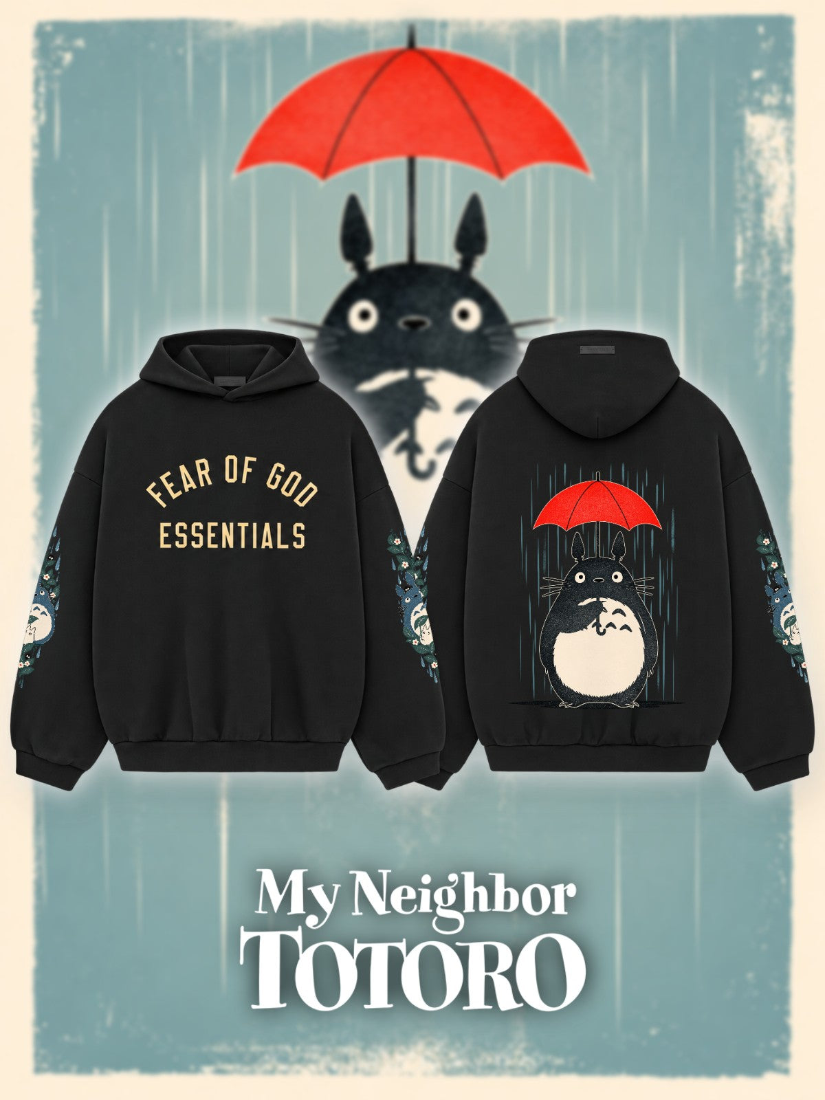 Totoro V.2 Custom Ess. Hoodie