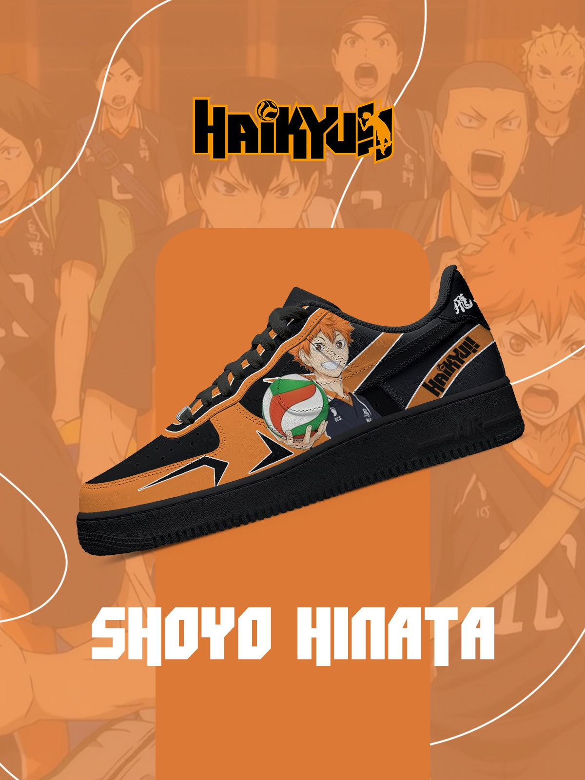 Shoyo Hinata V.1 Custom Air-Style Sneakers