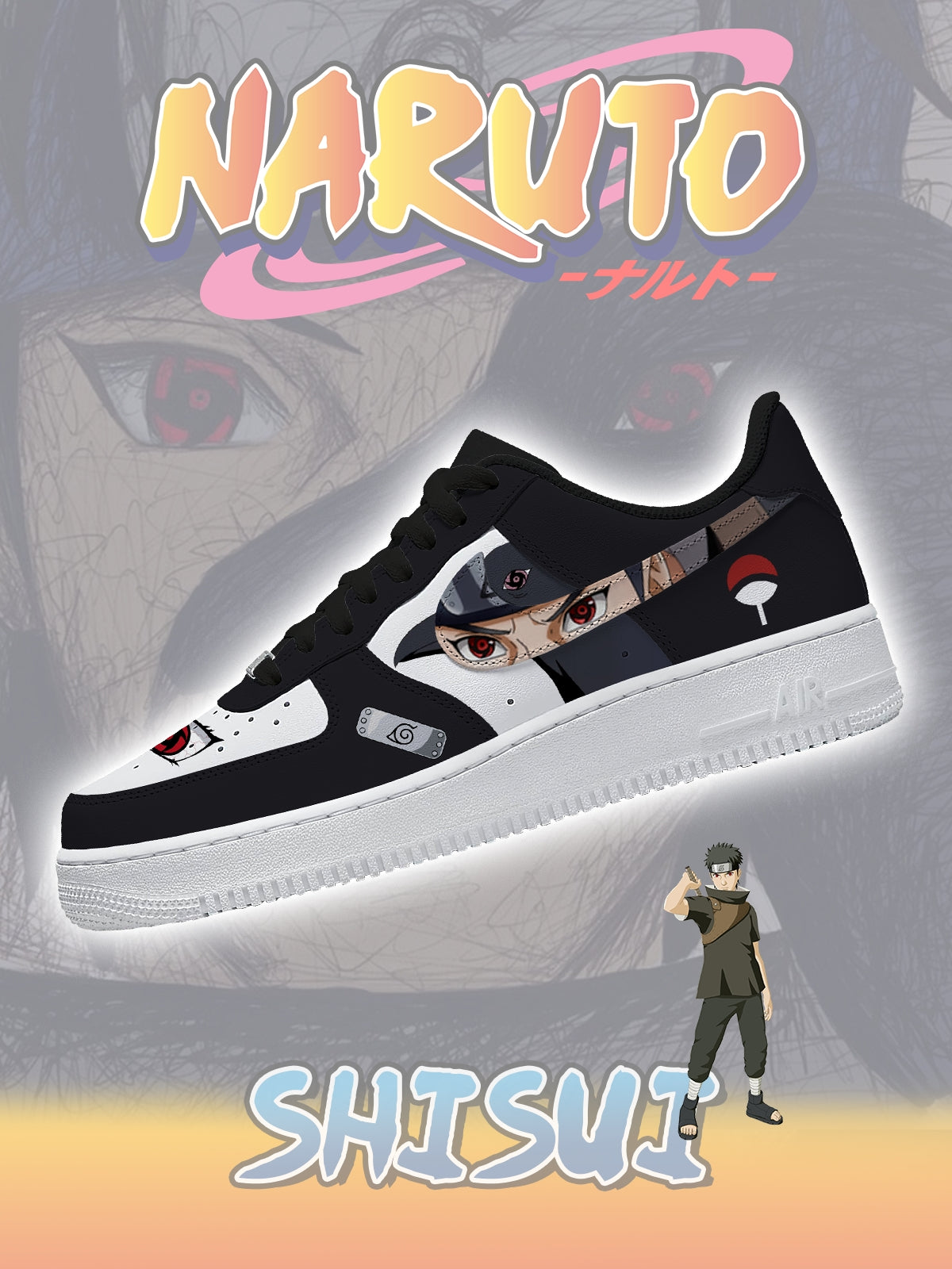 Uchiha Shisui Custom Air-Style Sneakers