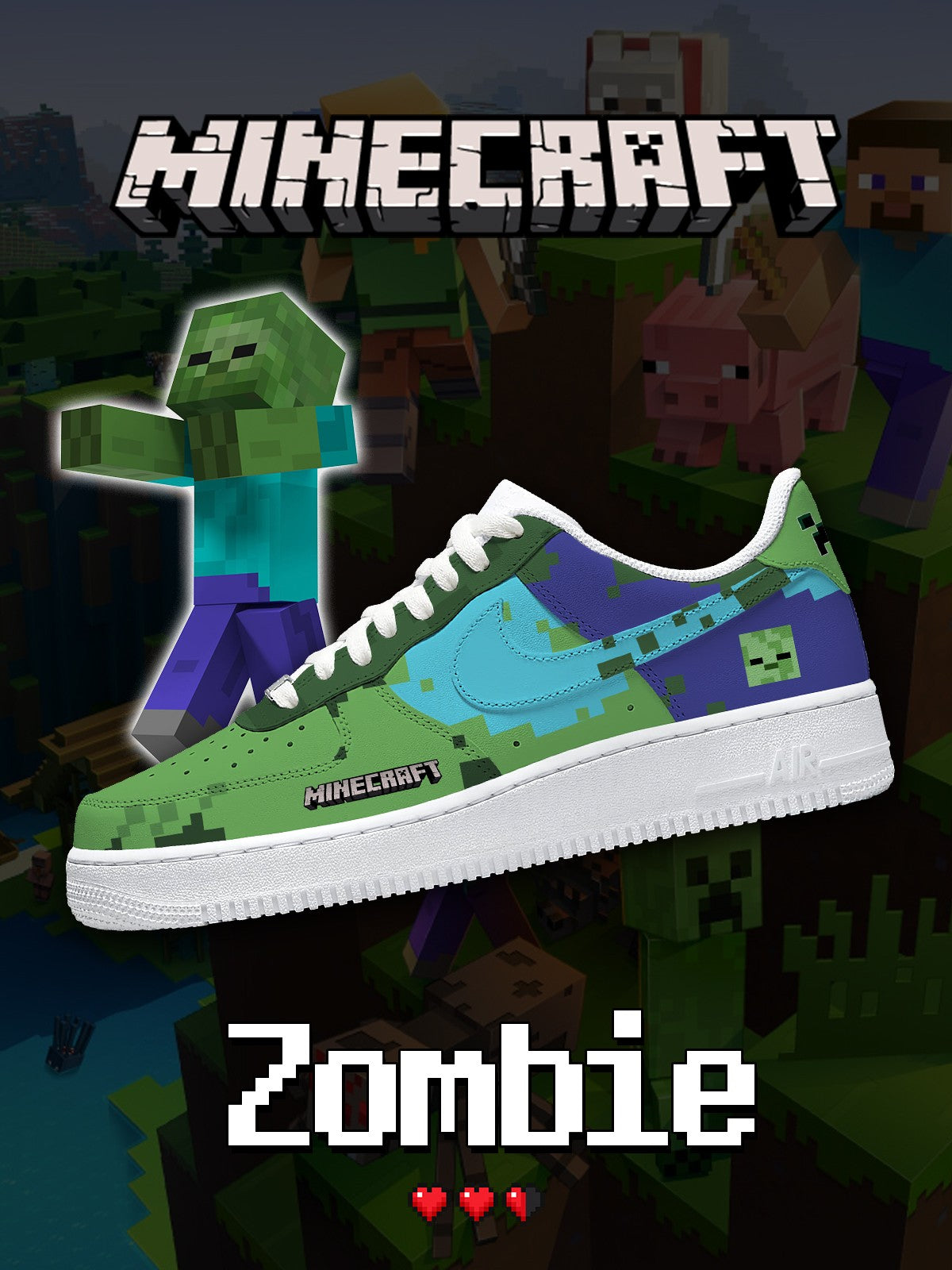 Zapatillas deportivas personalizadas estilo Air Zombie V.1