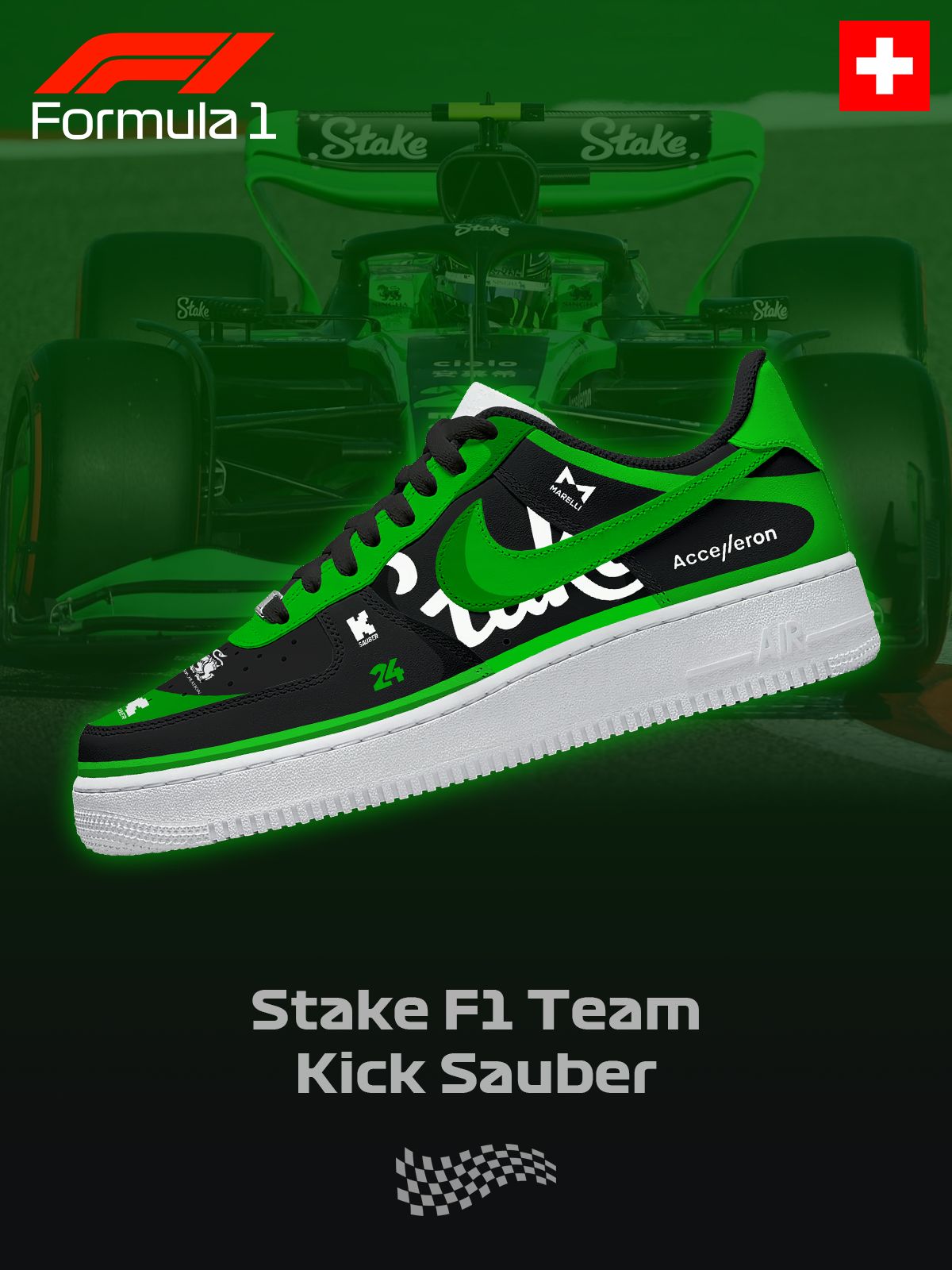 Sauber F.1 Custom Air-Style Sneakers