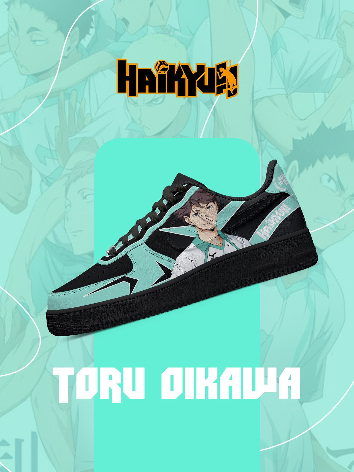 Toru Oikawa V.1 Custom Air-Style Sneakers