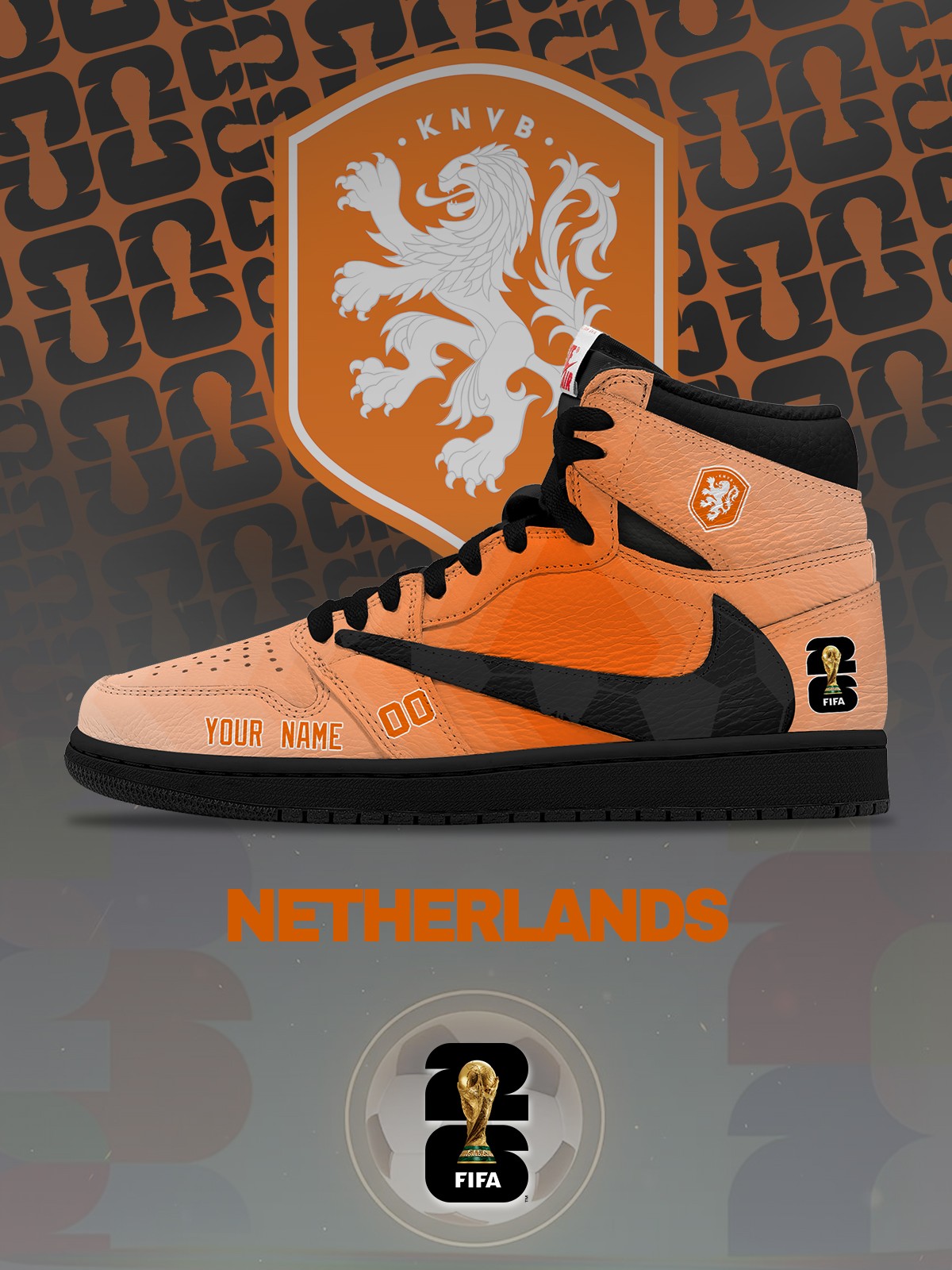 World Cup 2026 Netherlands V.1 Custom TS High Sneakers