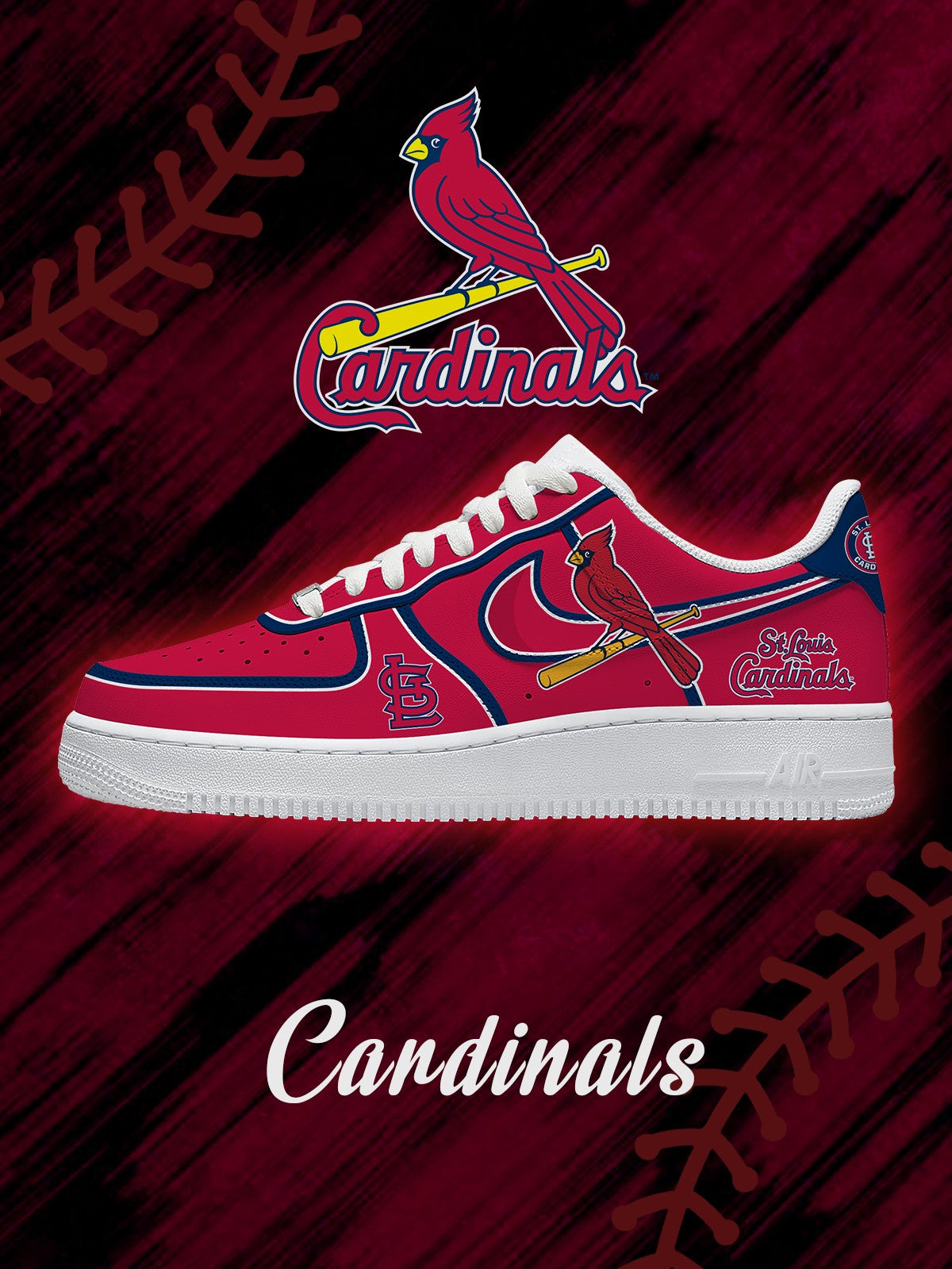 Zapatillas deportivas personalizadas estilo Air de St. Louis Baseball V.2