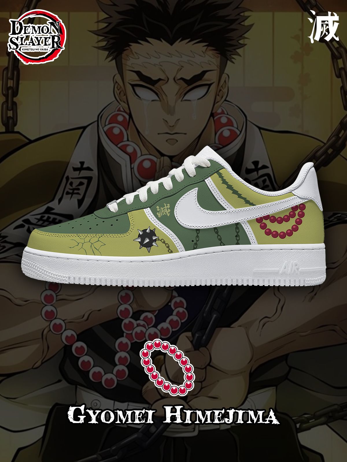 Gyomei Himejima V.1 Custom Air-Style Sneakers