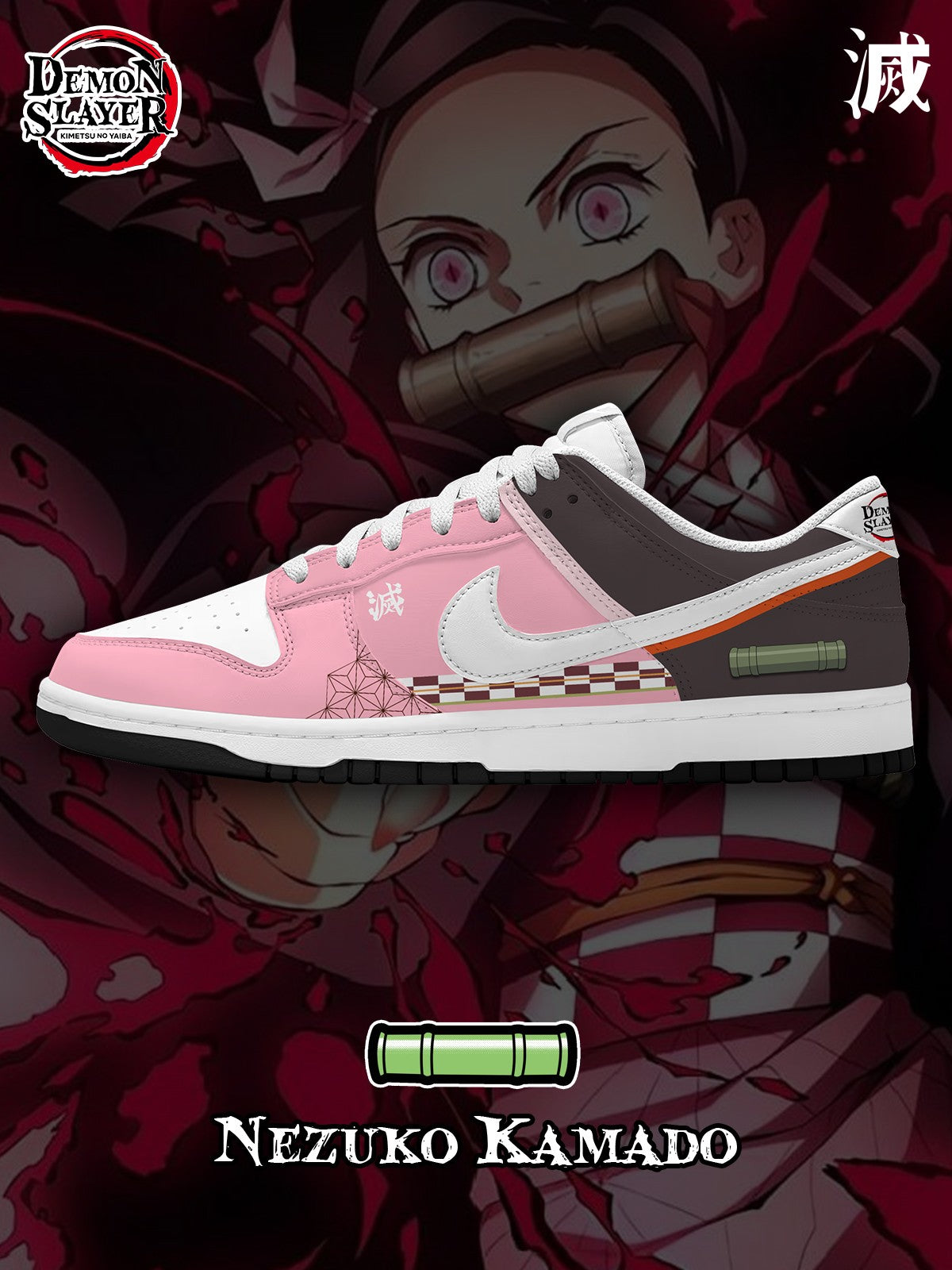 Nezuko Kamado V.1 Custom SB-Style Sneakers