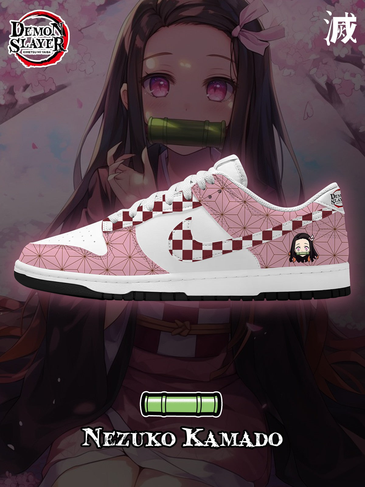 Nezuko Kamado V.2 Custom SB-Style Sneakers