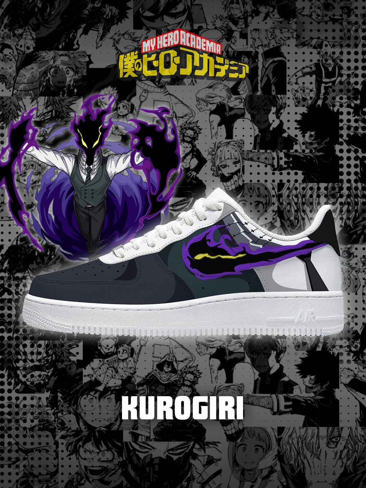 Zapatillas Kurogiri personalizadas estilo Air