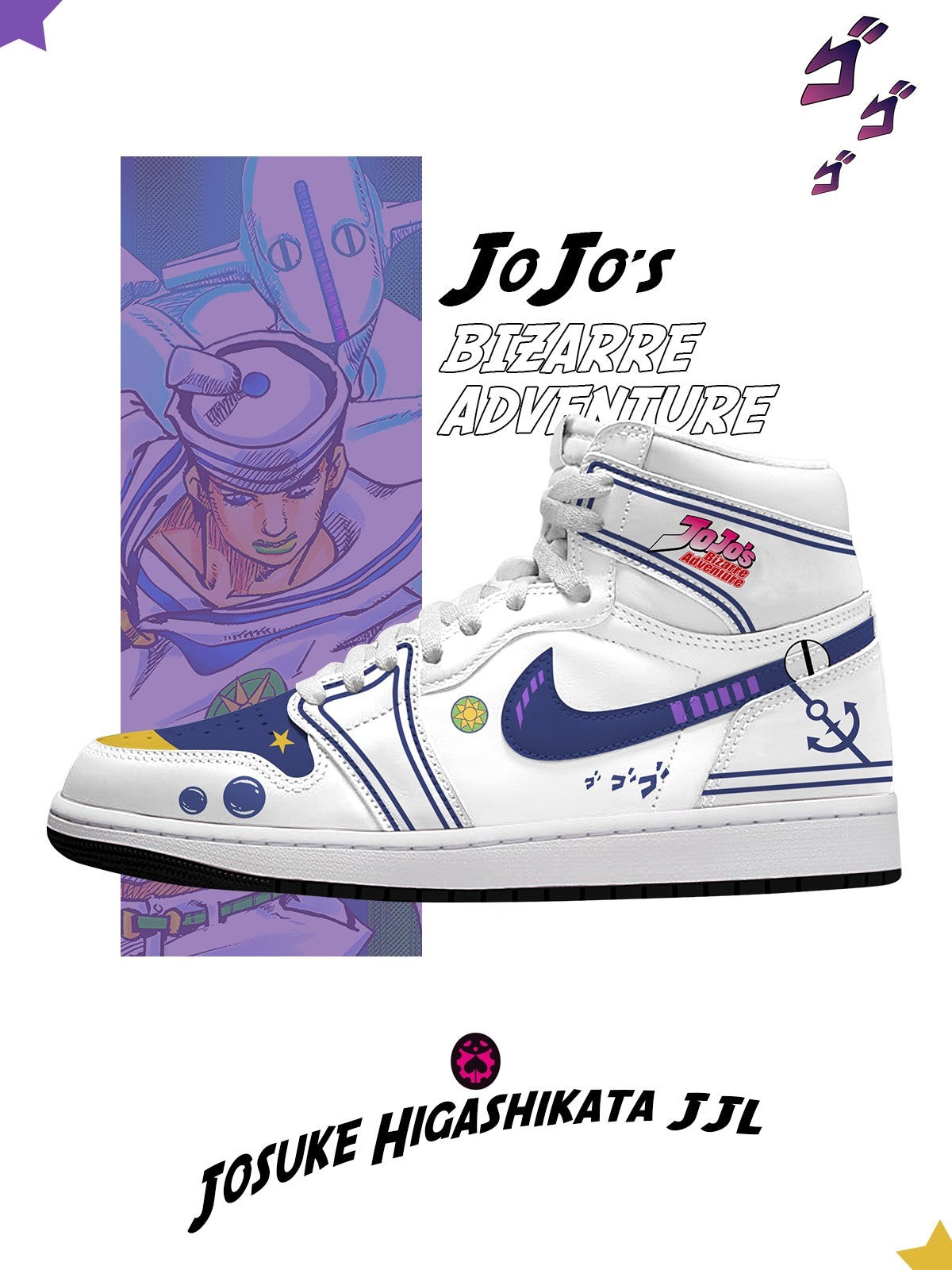 Josuke Higashikata JJL V.1 Custom High-Top Sneakers