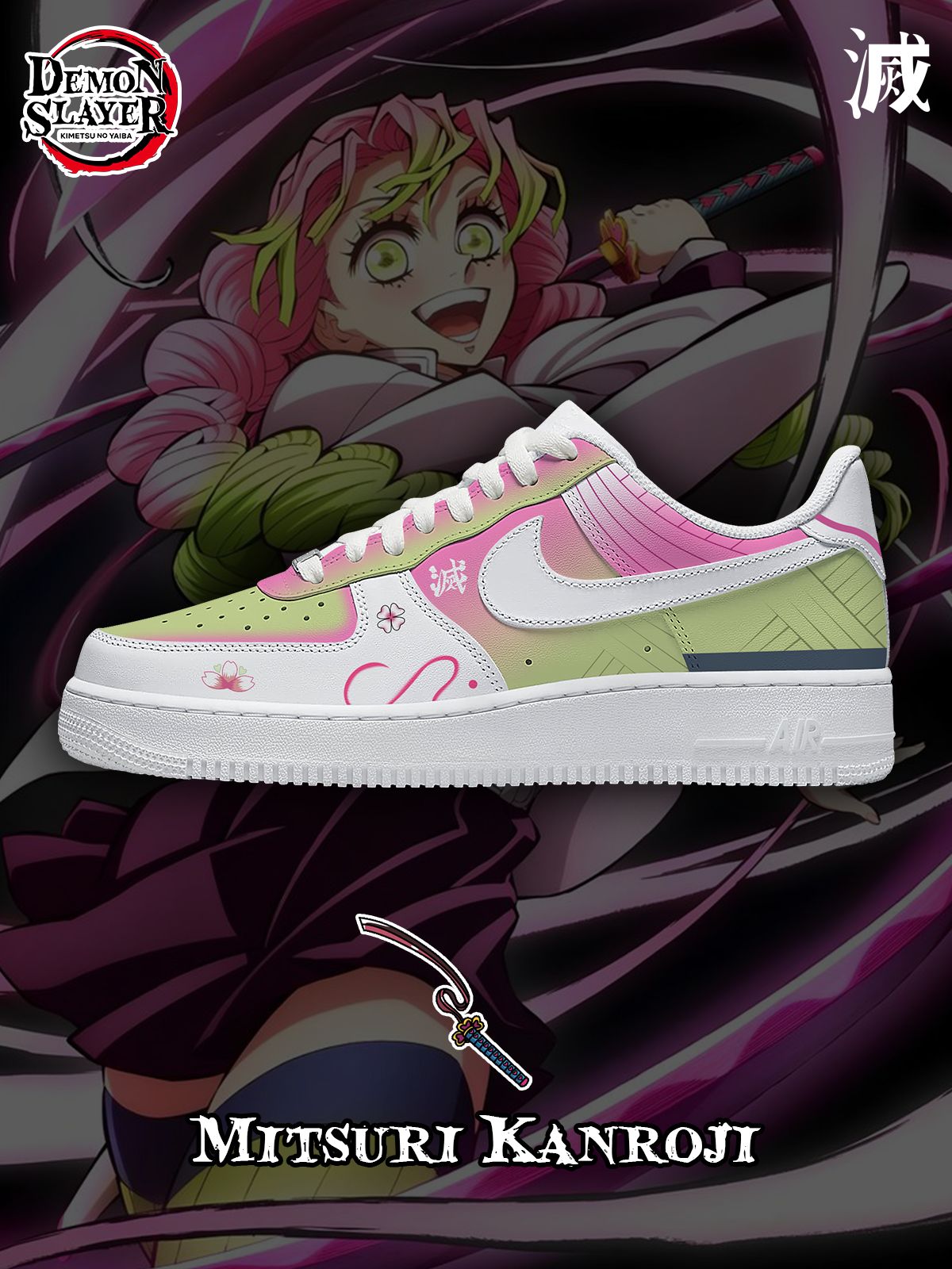 Mitsuri Kanroji V.1 Custom Air-Style Sneakers
