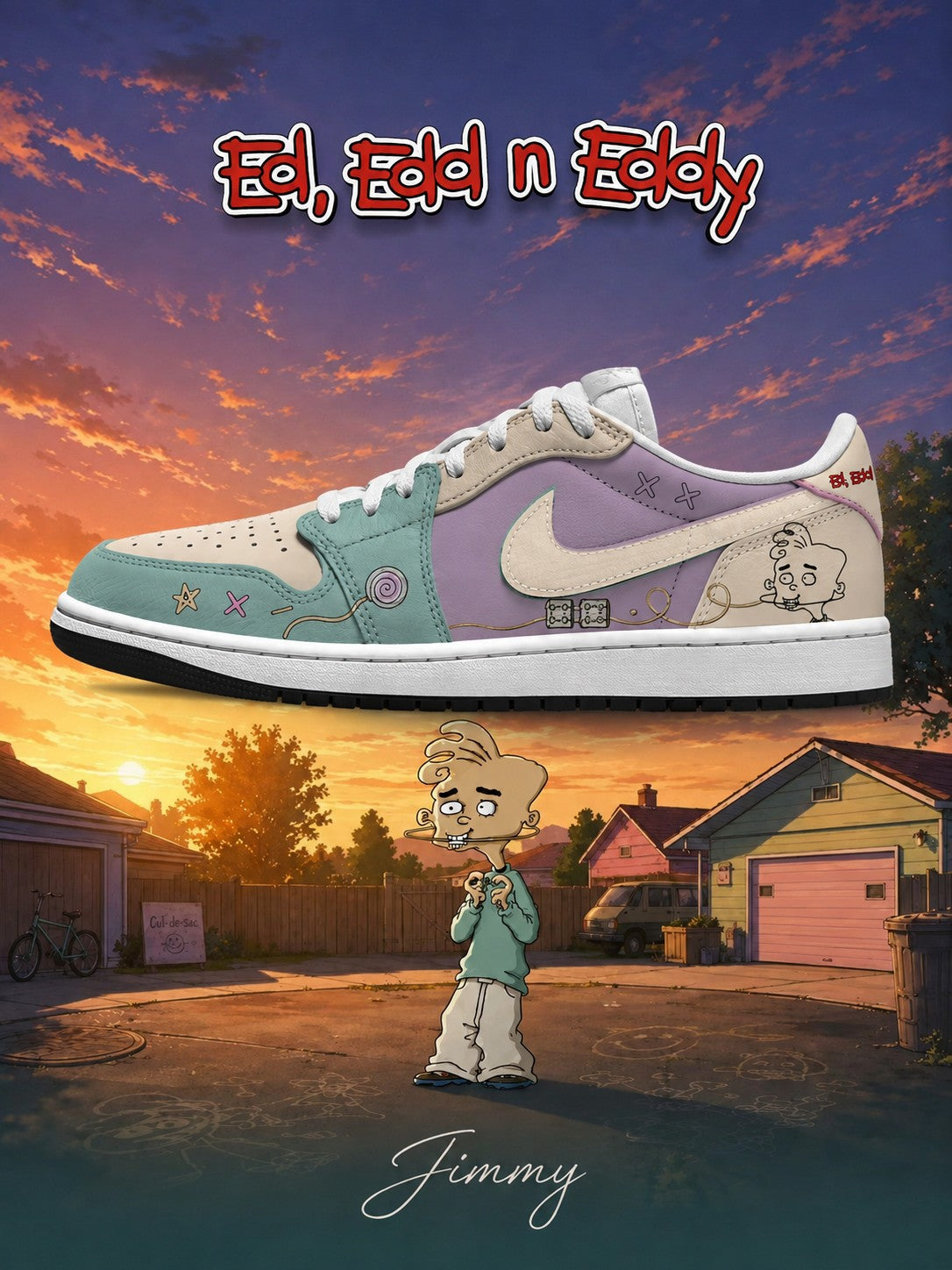Jimmy V.1 Custom Low-Top Court Sneakers