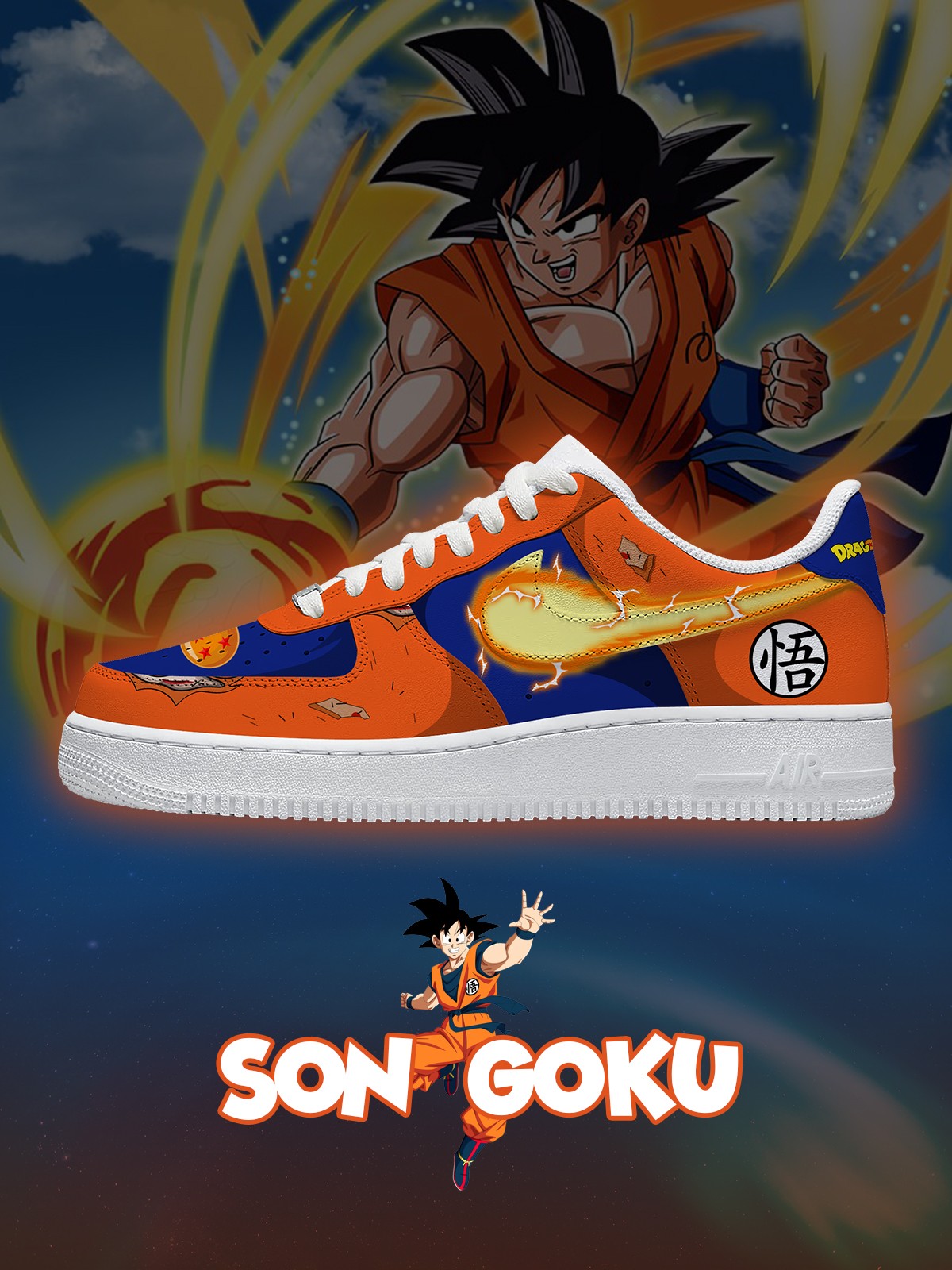 Son Goku V.3 Custom Air-Style Sneakers
