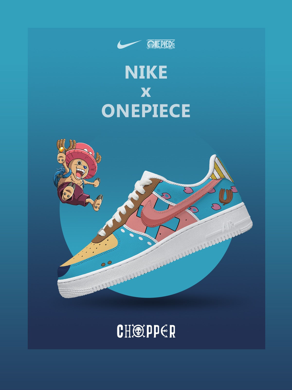 Zapatillas Air-Style personalizadas de Tony Tony Chopper