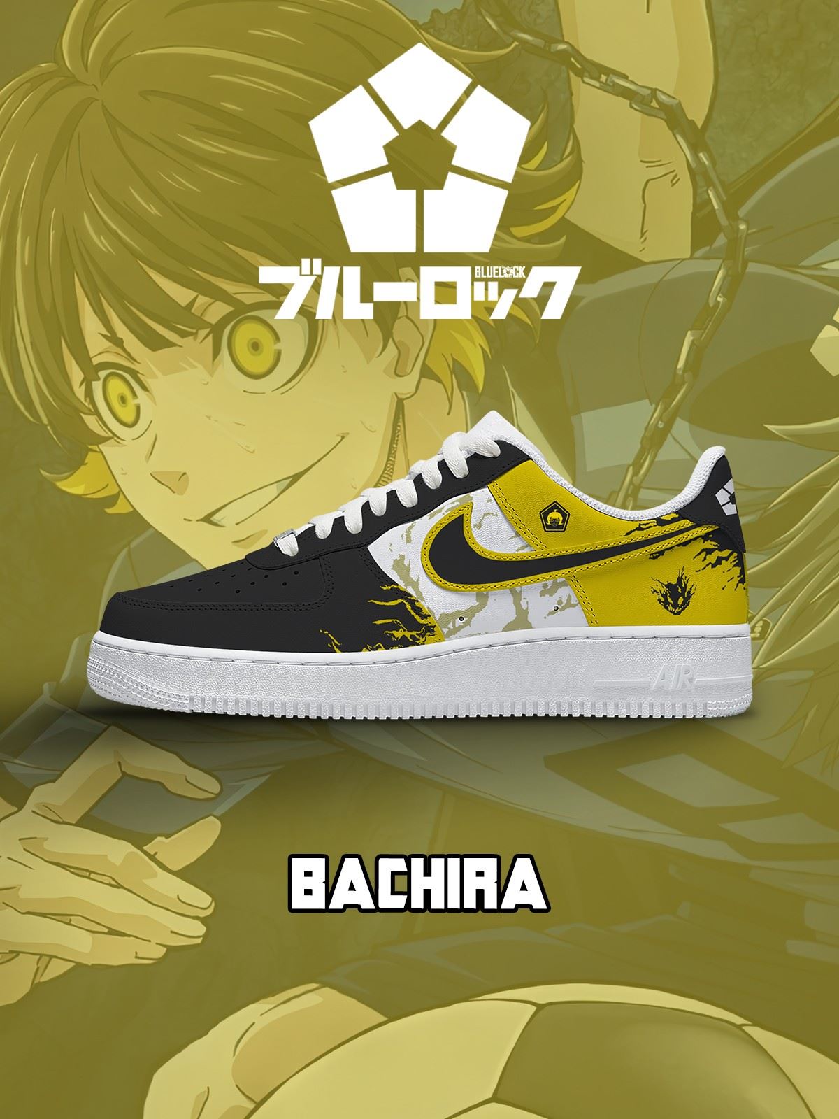 Meguru Bachira No.1 Custom Air-Style Sneakers