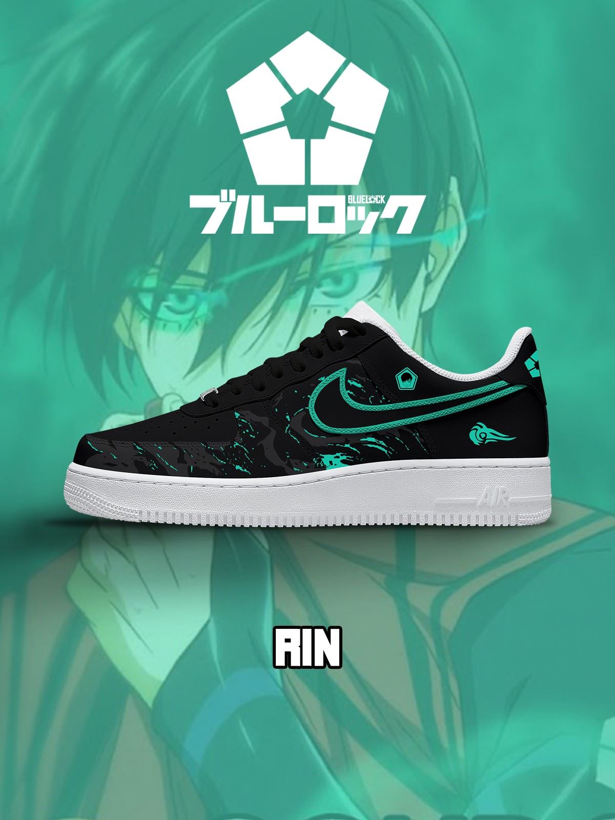 Rin Itoshi No.1 Custom Air-Style Sneakers