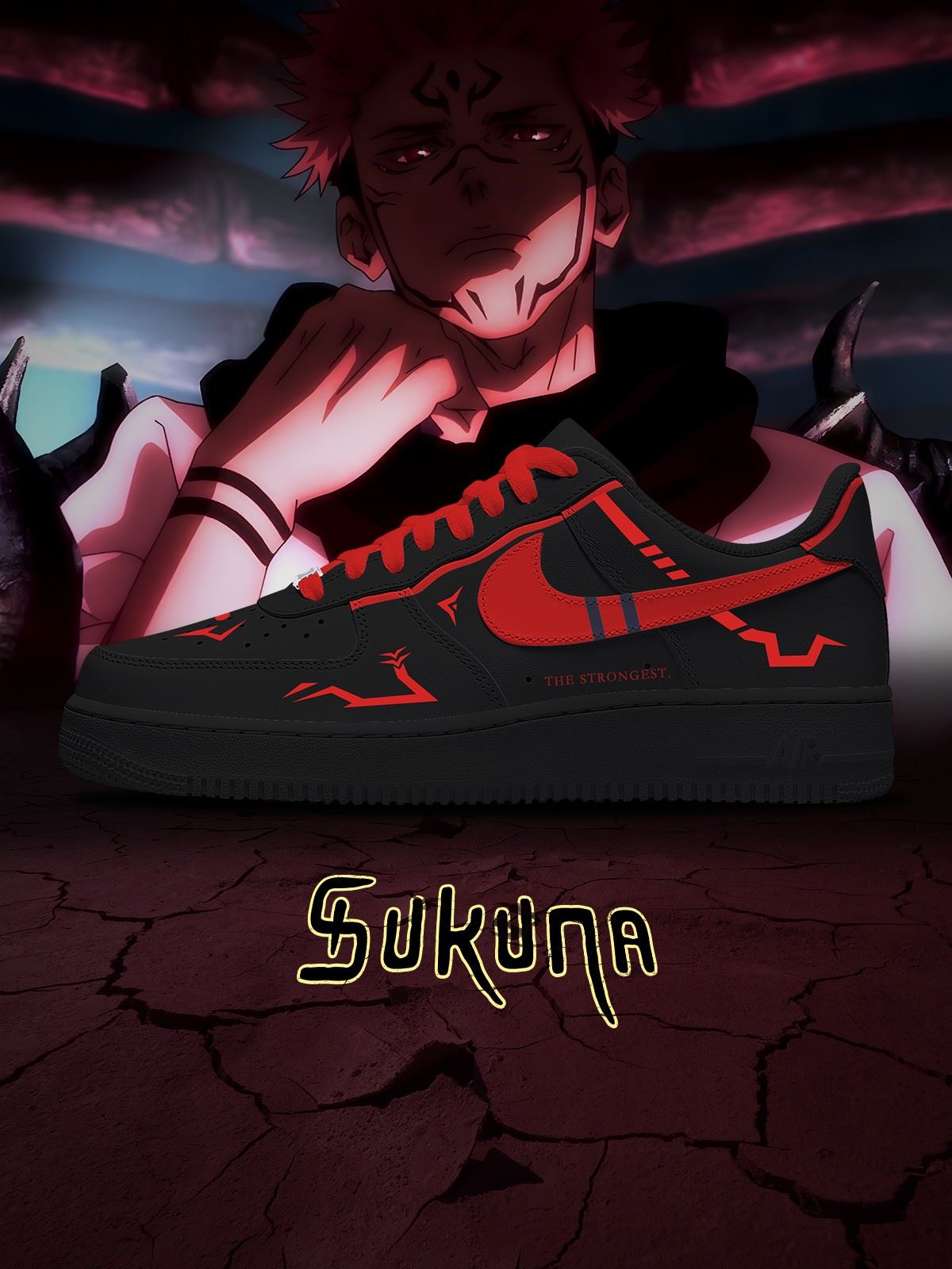 Ryomen Sukuna No.1 Custom Air-Style Sneakers