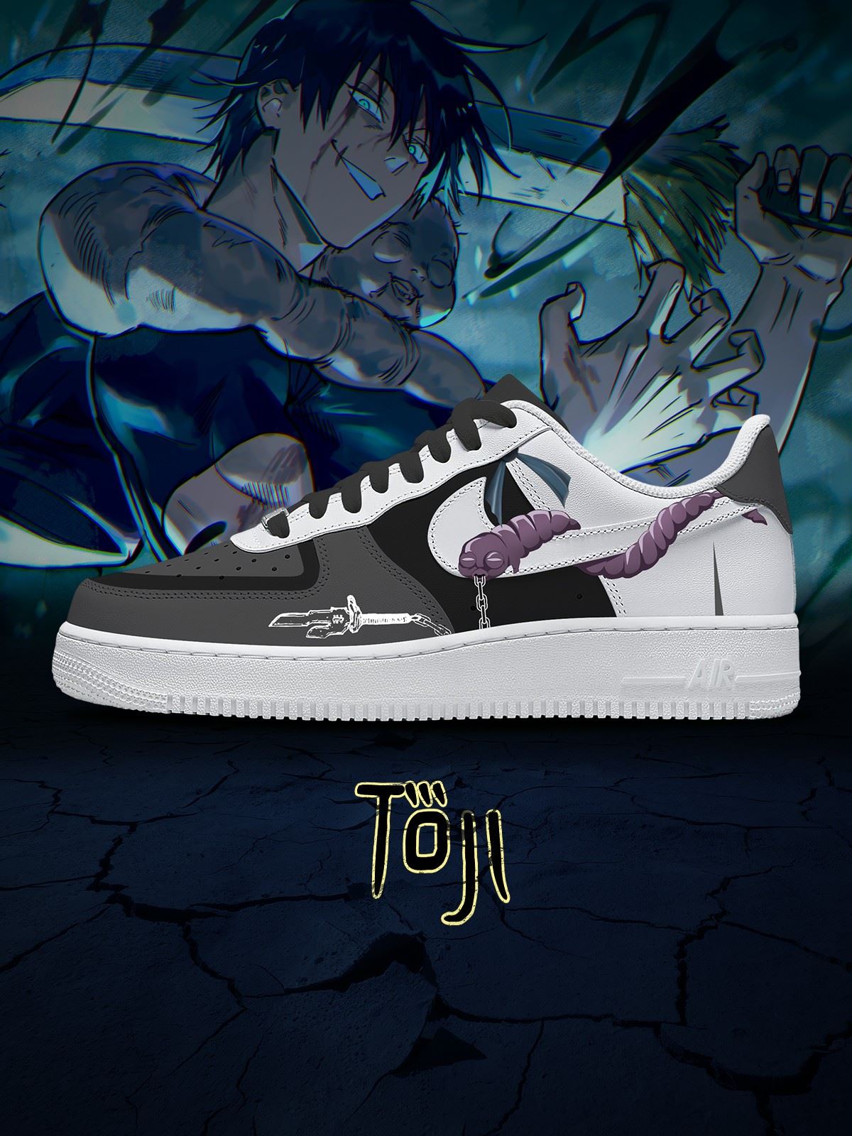Toji Fushiguro Nr. 1 Custom Air-Style Sneakers