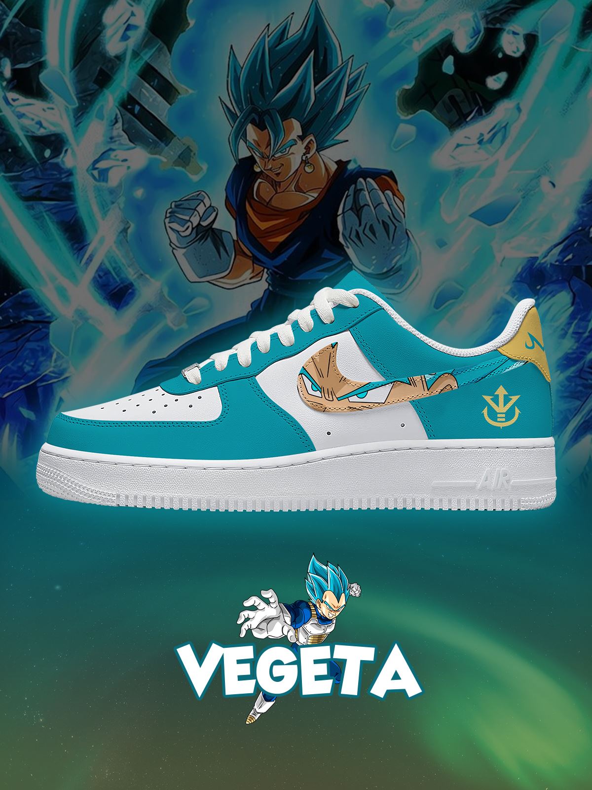 Vegeta No.3 Custom Air-Style Sneakers