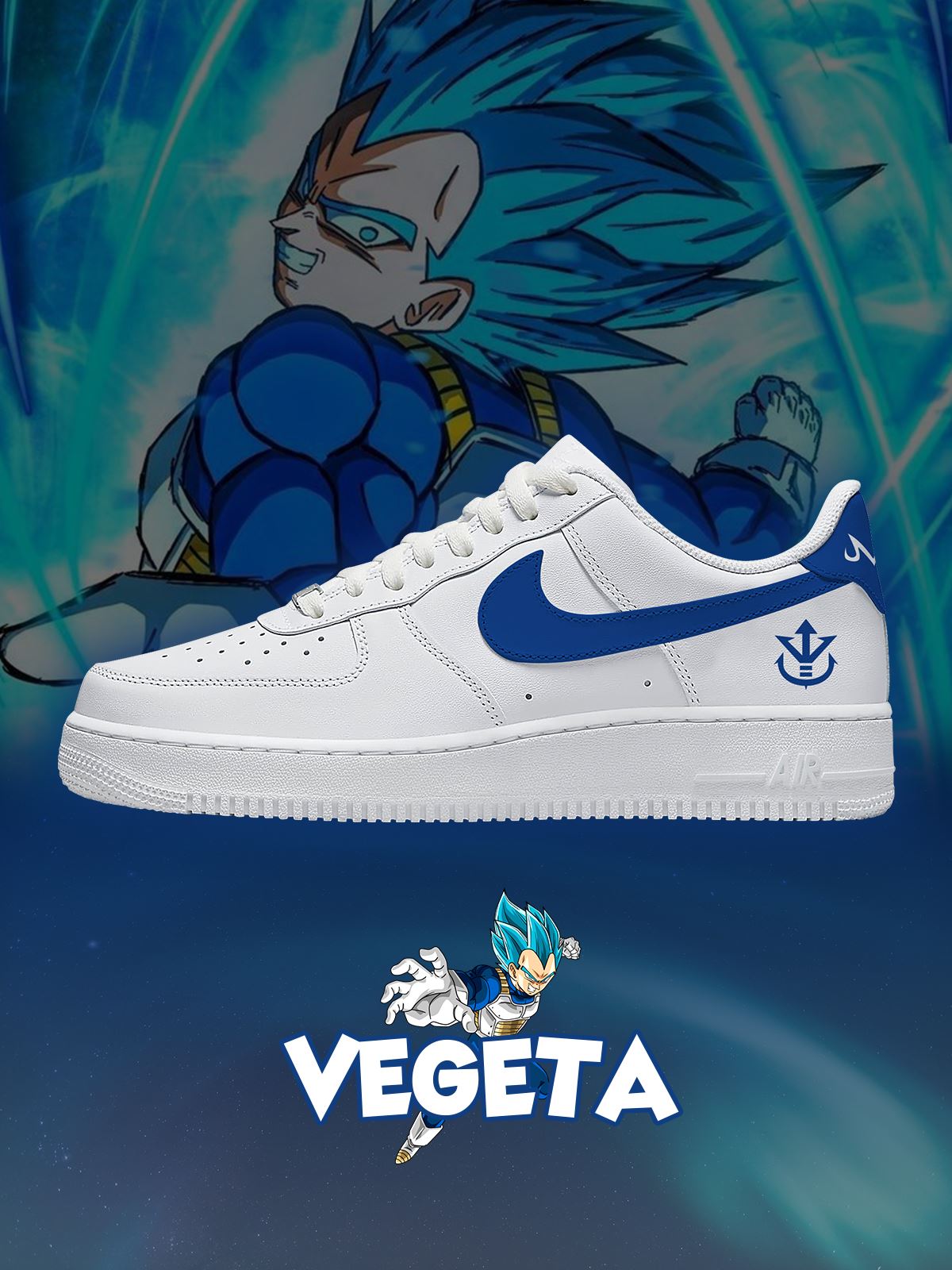 Zapatillas personalizadas estilo Air de Vegeta n.° 2