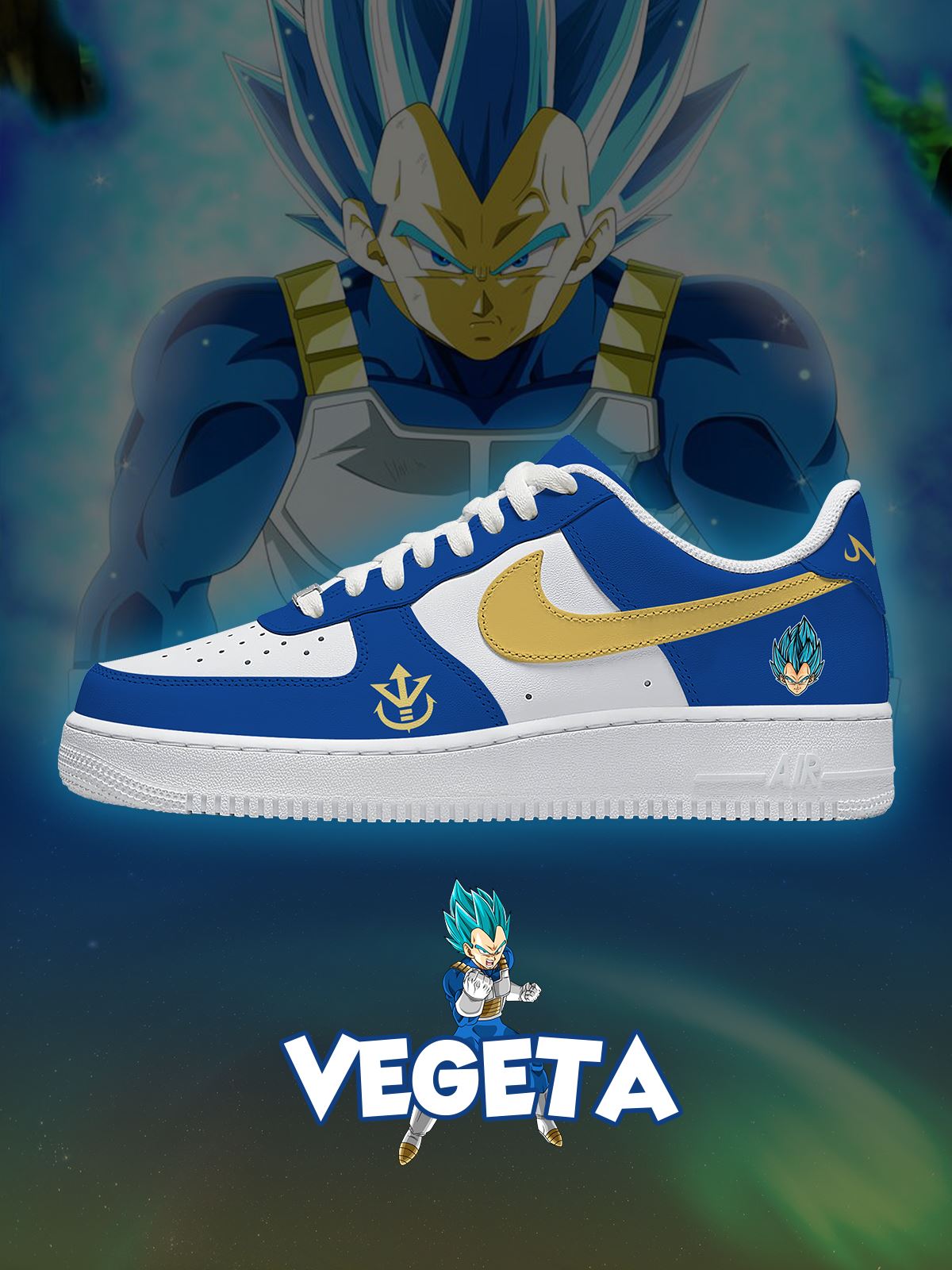 Vegeta No.1 Custom Air-Style Sneakers