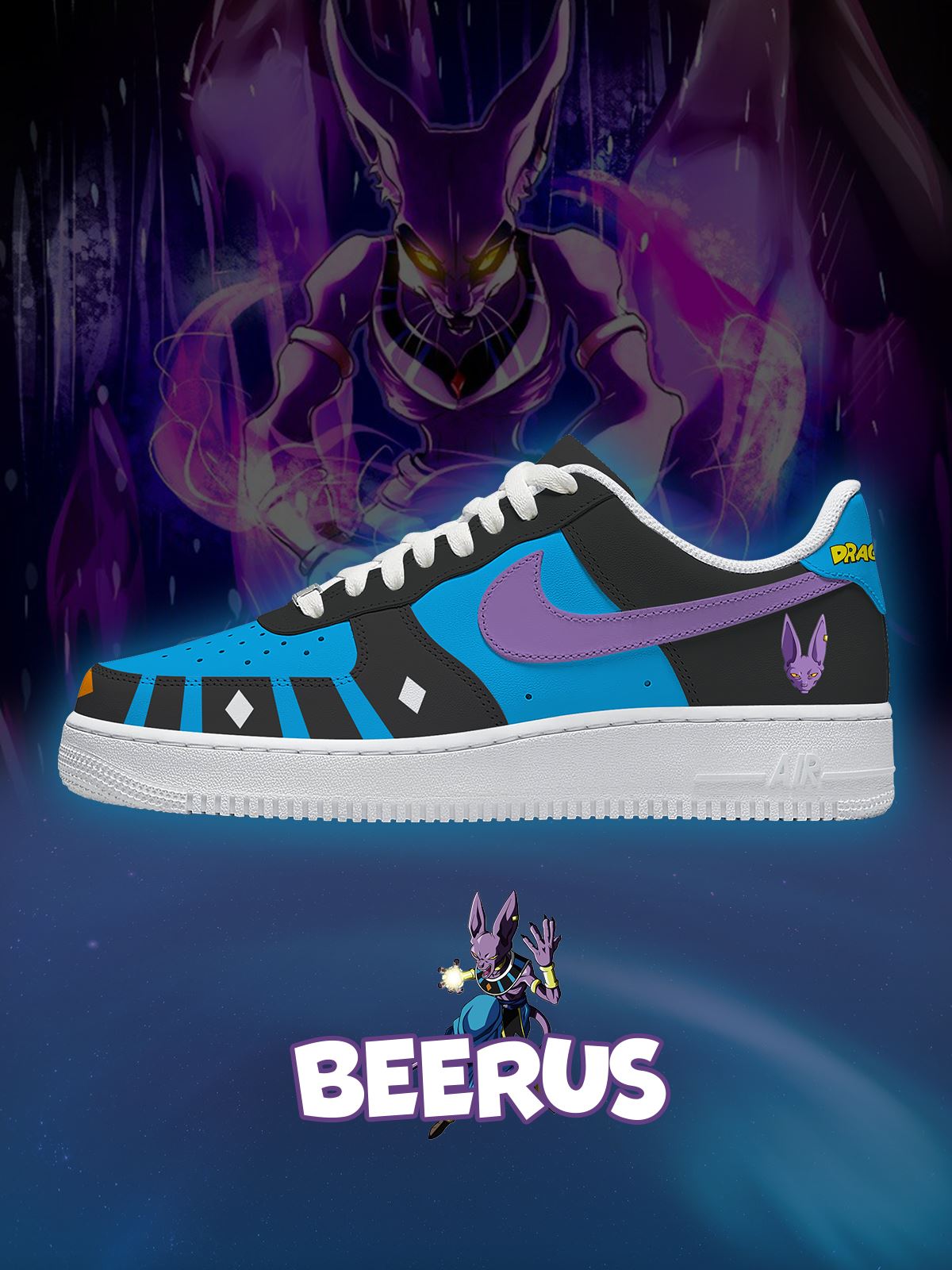 Beerus Custom Air-Style Sneakers