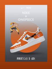 Zapatillas deportivas personalizadas estilo Air de Portgas D. Ace V.1