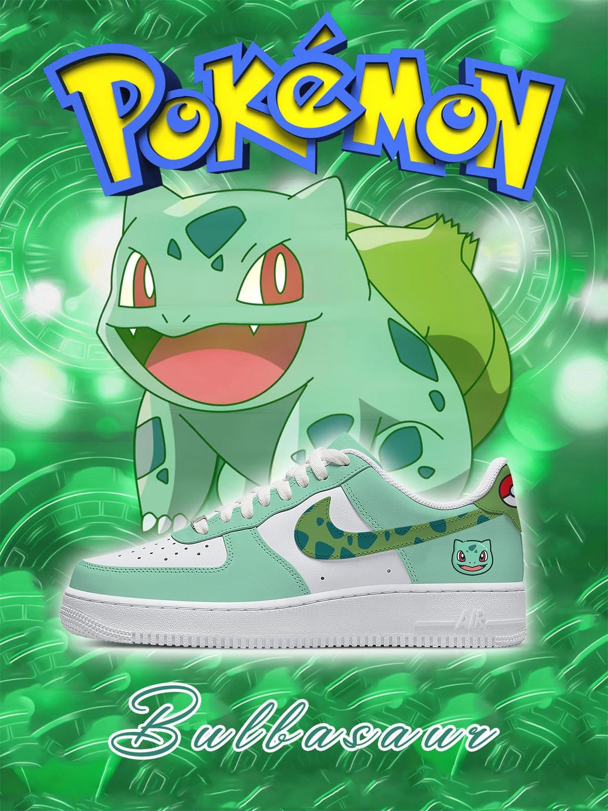 Nr. 0001 Bulbasaur Style 2 Custom Air-Style Sneakers
