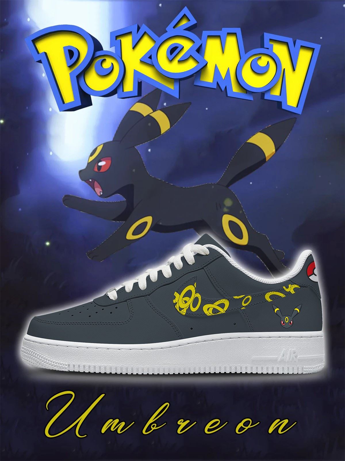 Nr. 0197 Umbreon Style 2 Custom Air-Style Sneakers