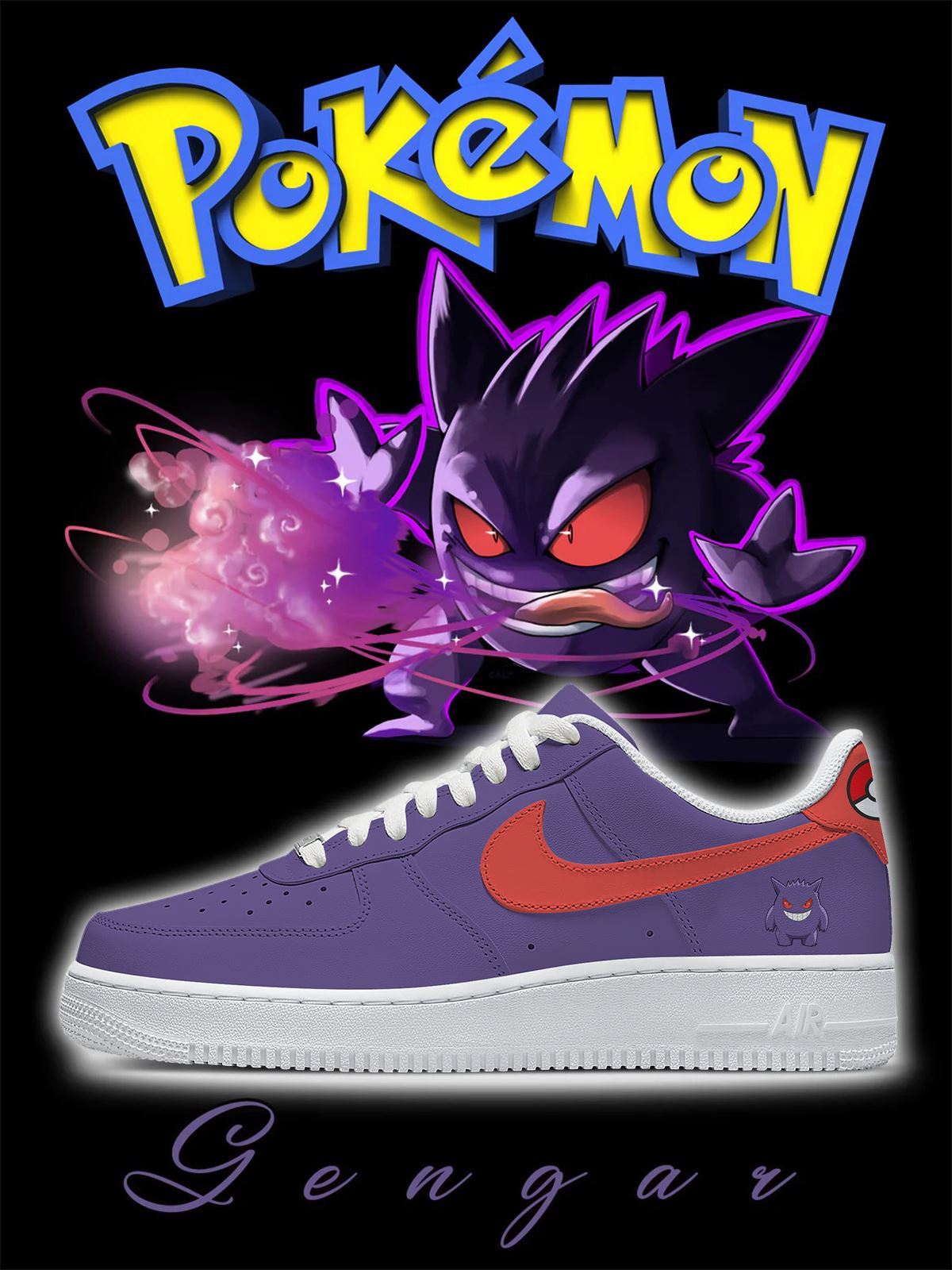 No.0094 Gengar Style 2 Custom Air-Style Sneakers