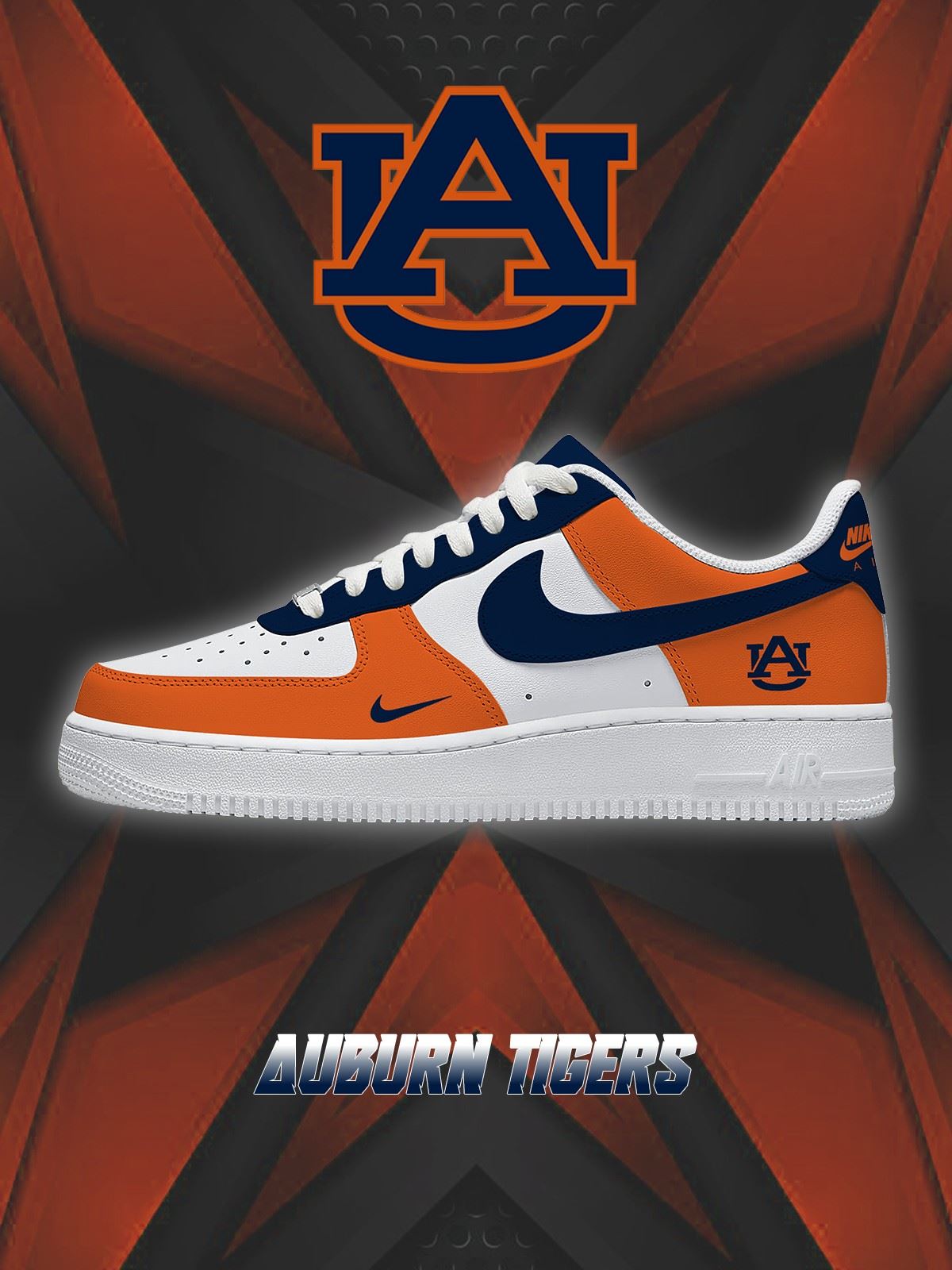 Individuell gestaltete Air-Style-Sneaker des Auburn College