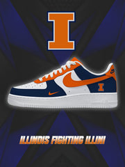 Zapatillas deportivas personalizadas estilo Air de Illinois College