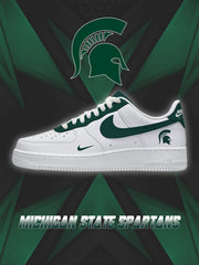 Zapatillas deportivas personalizadas estilo Air de Michigan State College