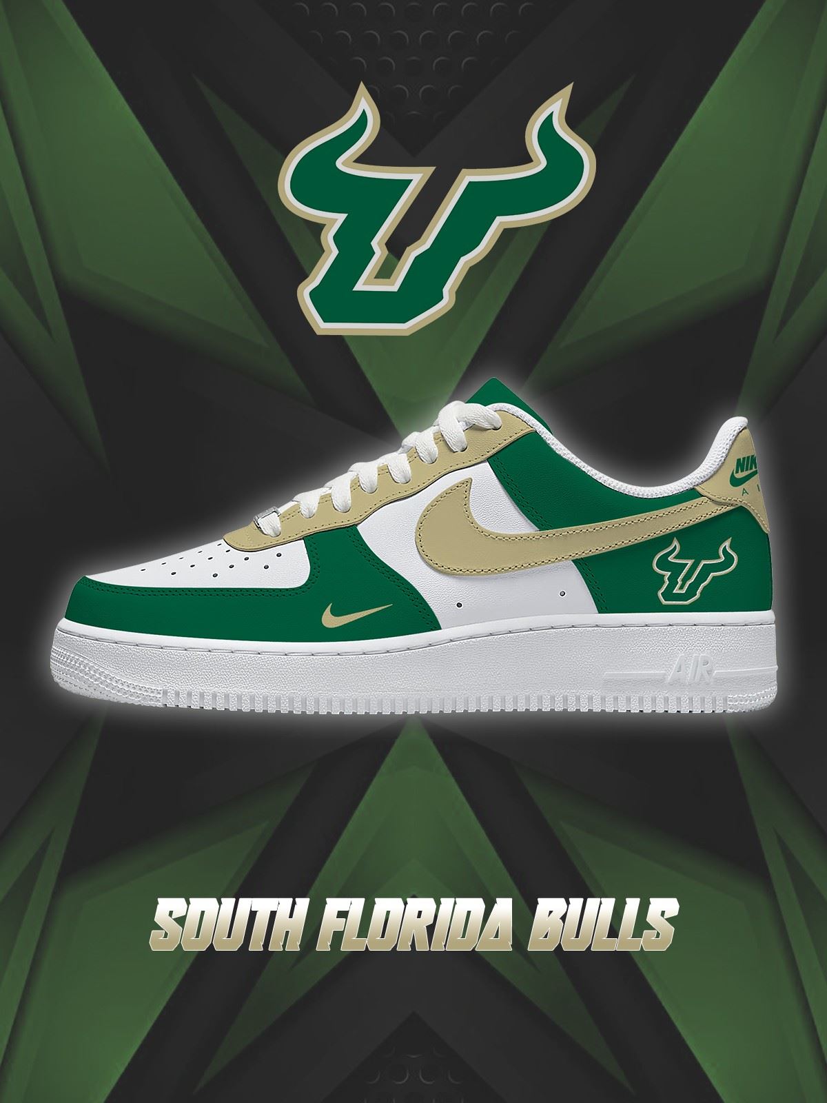 Individuell gestaltete Air-Style-Sneaker für Colleges in Südflorida