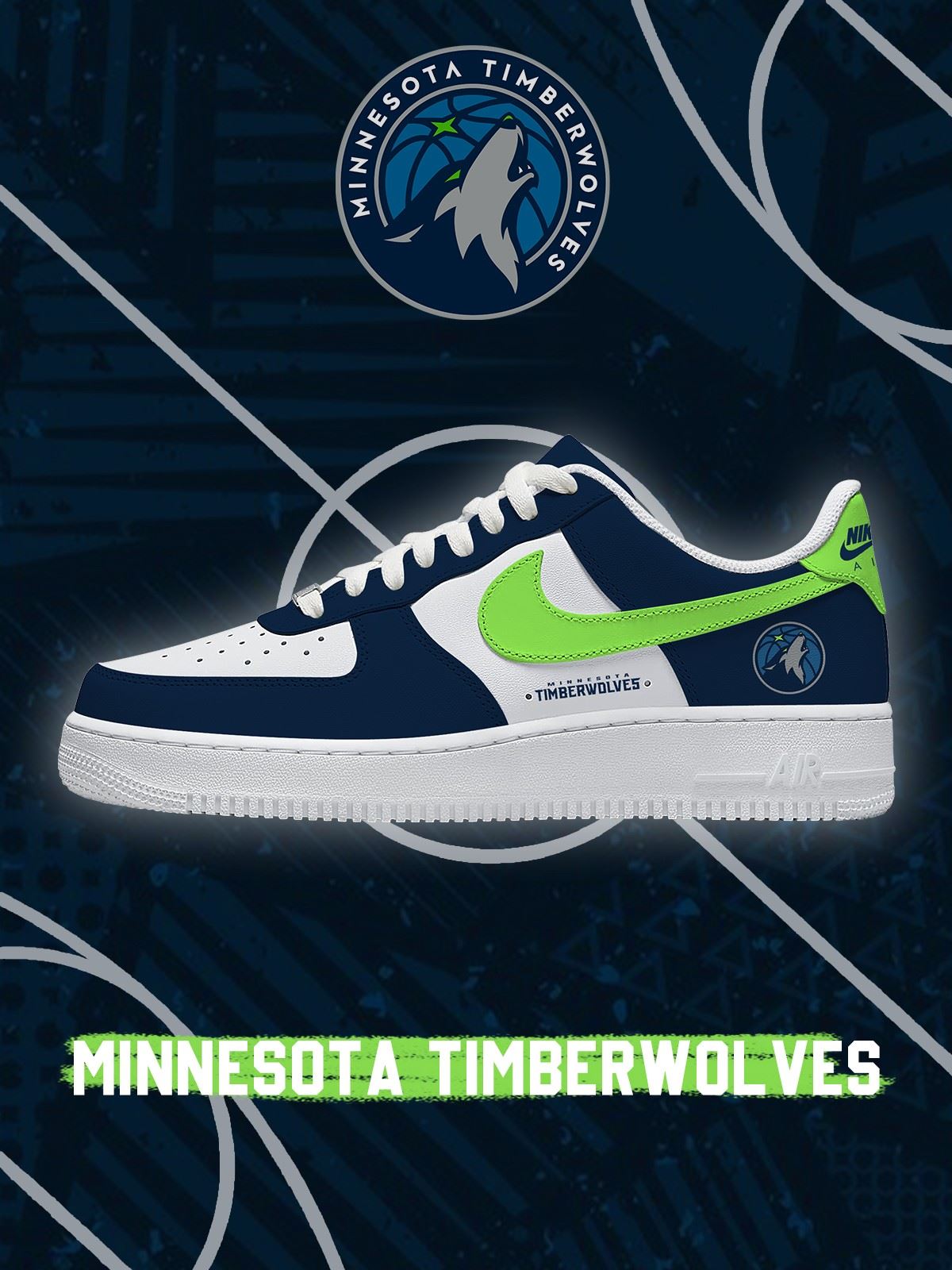 Zapatillas Air-Style personalizadas de baloncesto de Minnesota