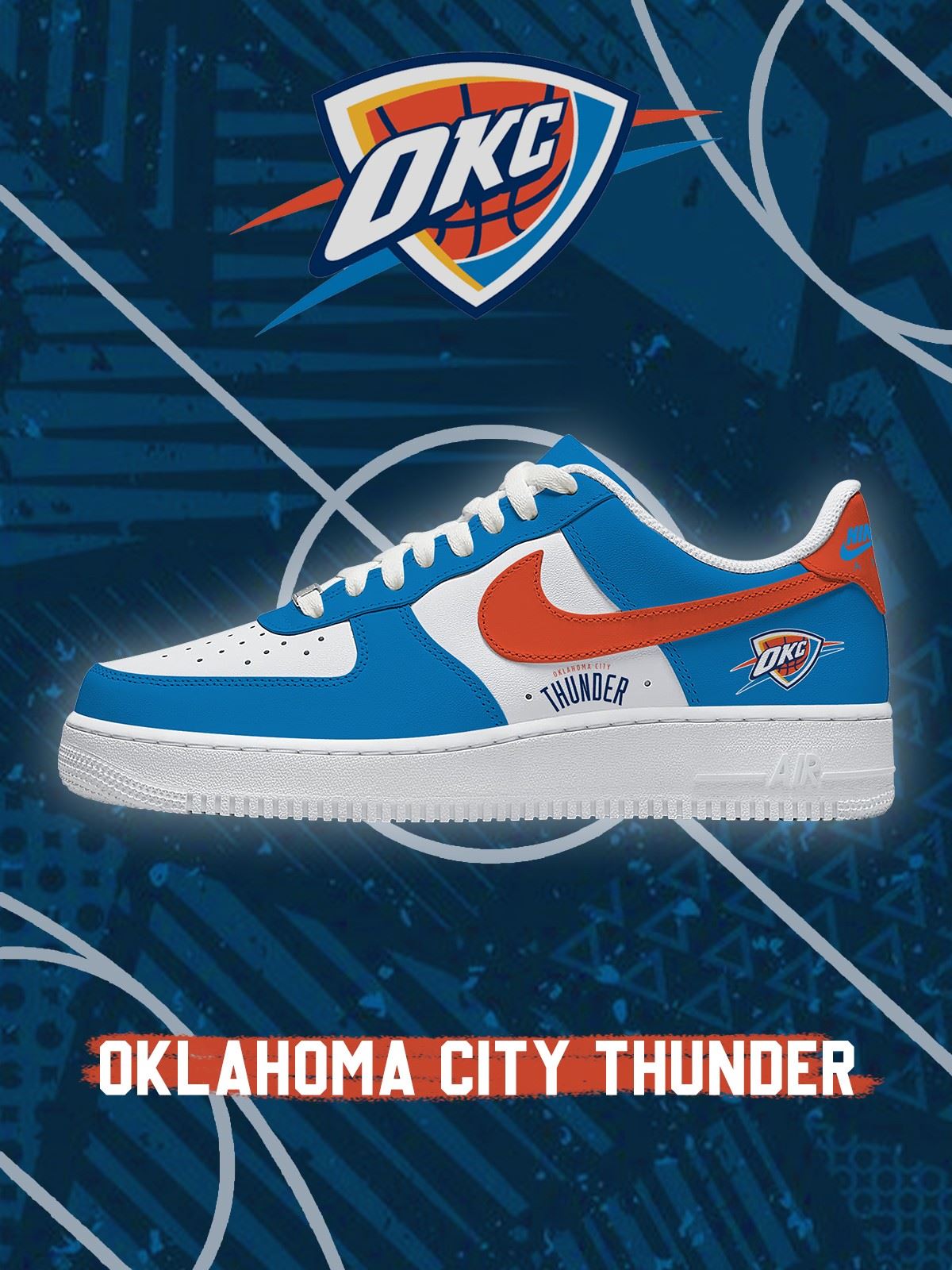 Zapatillas Air-Style personalizadas de baloncesto de Oklahoma City