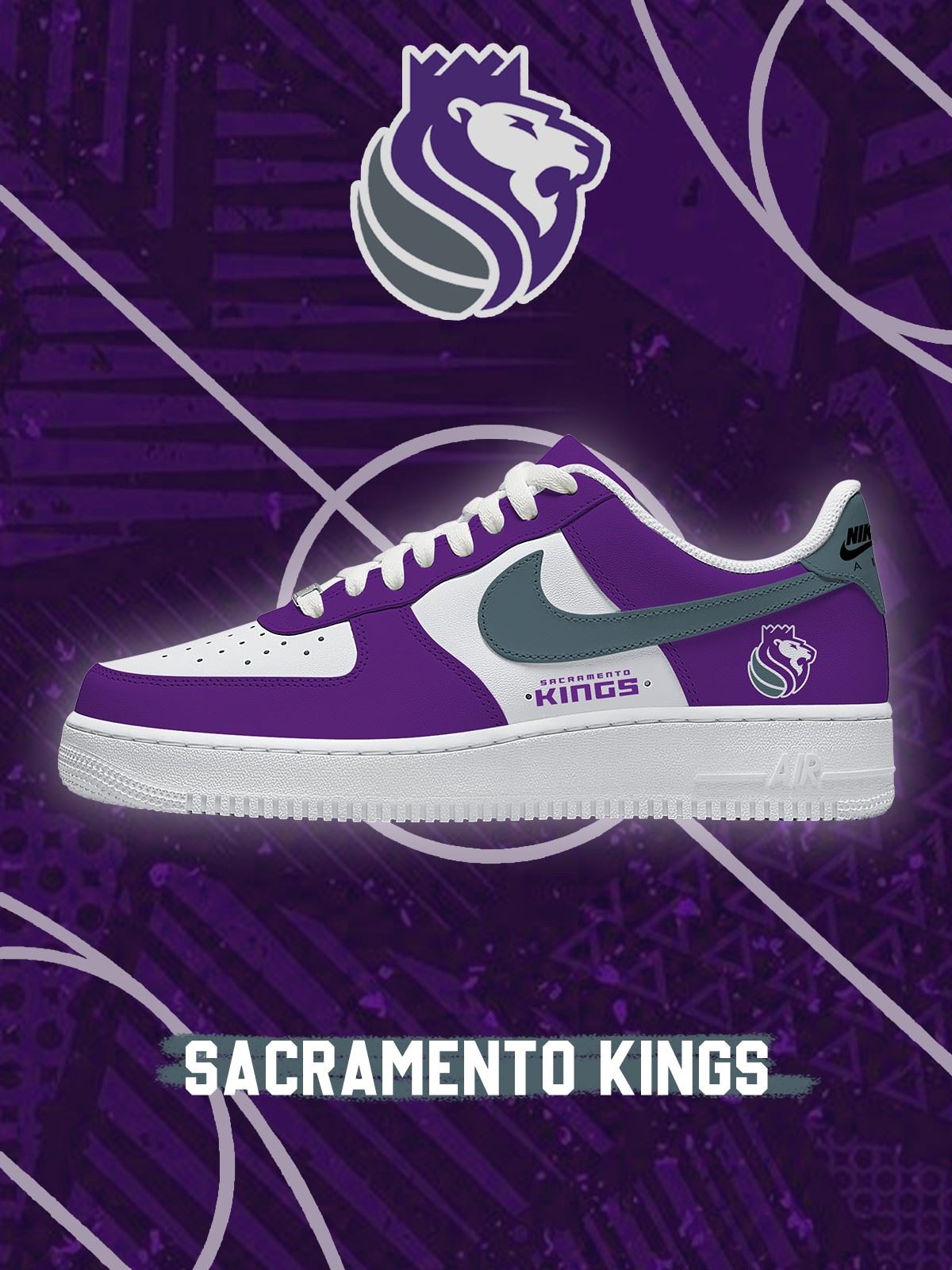 Zapatillas Air-Style personalizadas de baloncesto de Sacramento