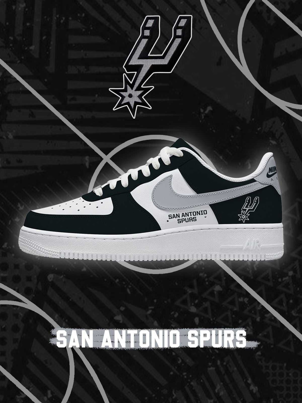 Zapatillas Air-Style personalizadas de baloncesto de San Antonio
