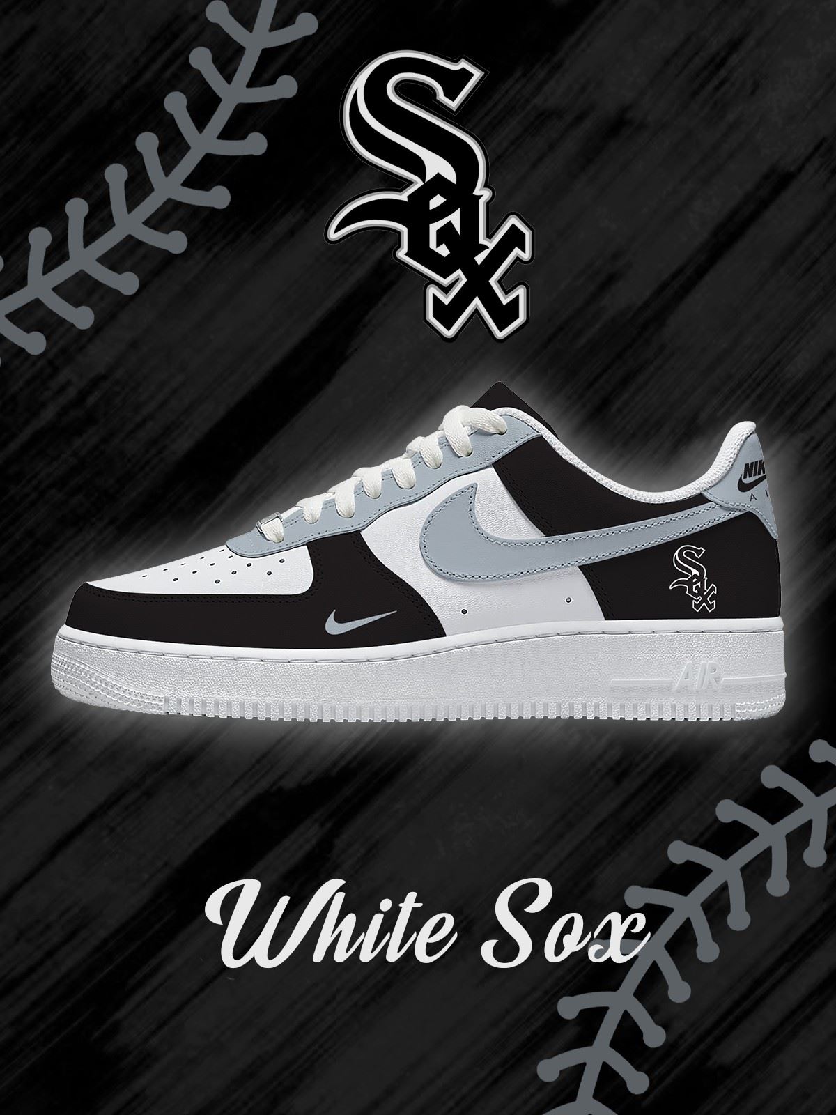 Zapatillas Air-Style personalizadas de Chicago Baseball
