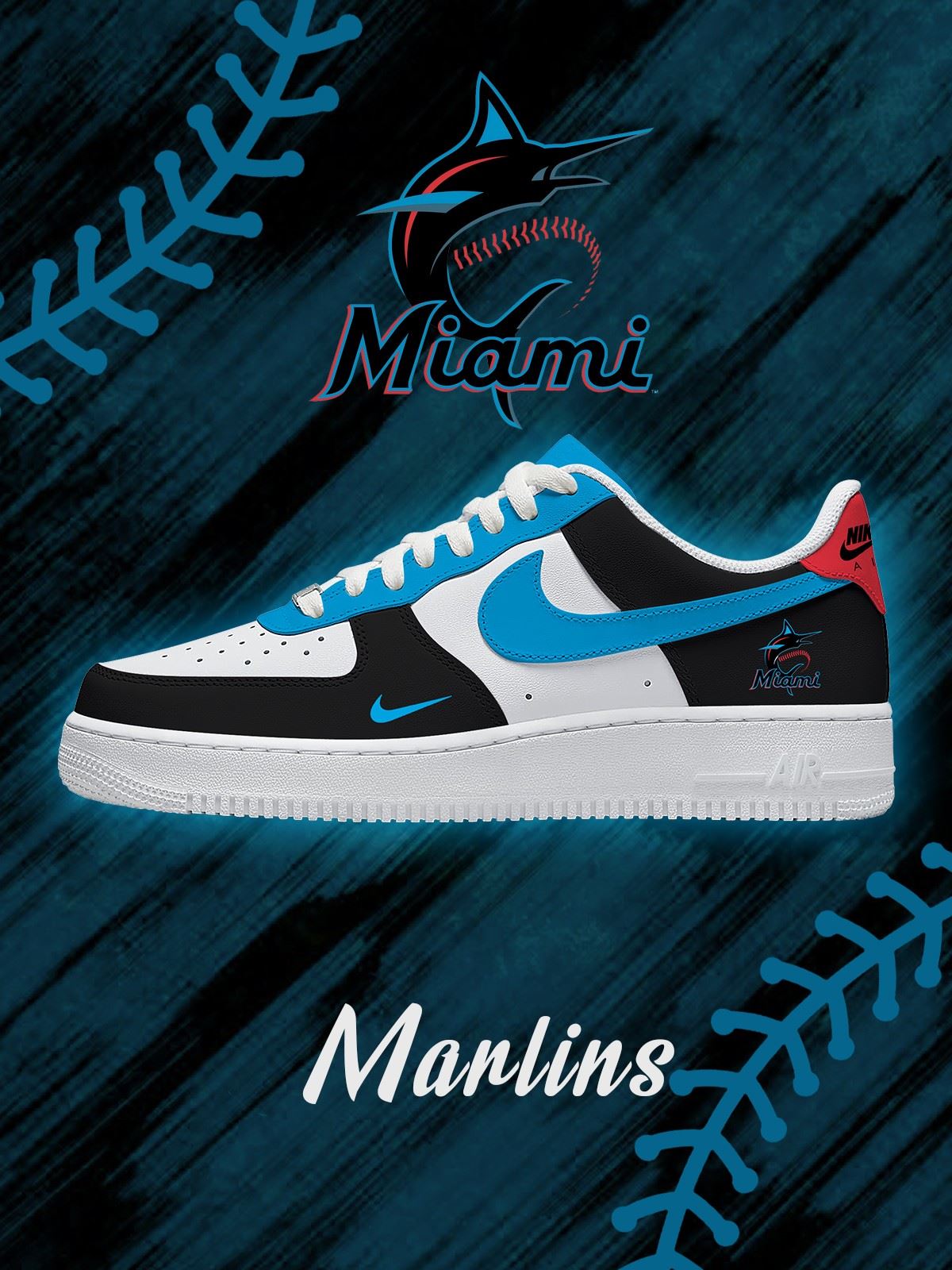 Zapatillas Air-Style personalizadas de Miami Baseball