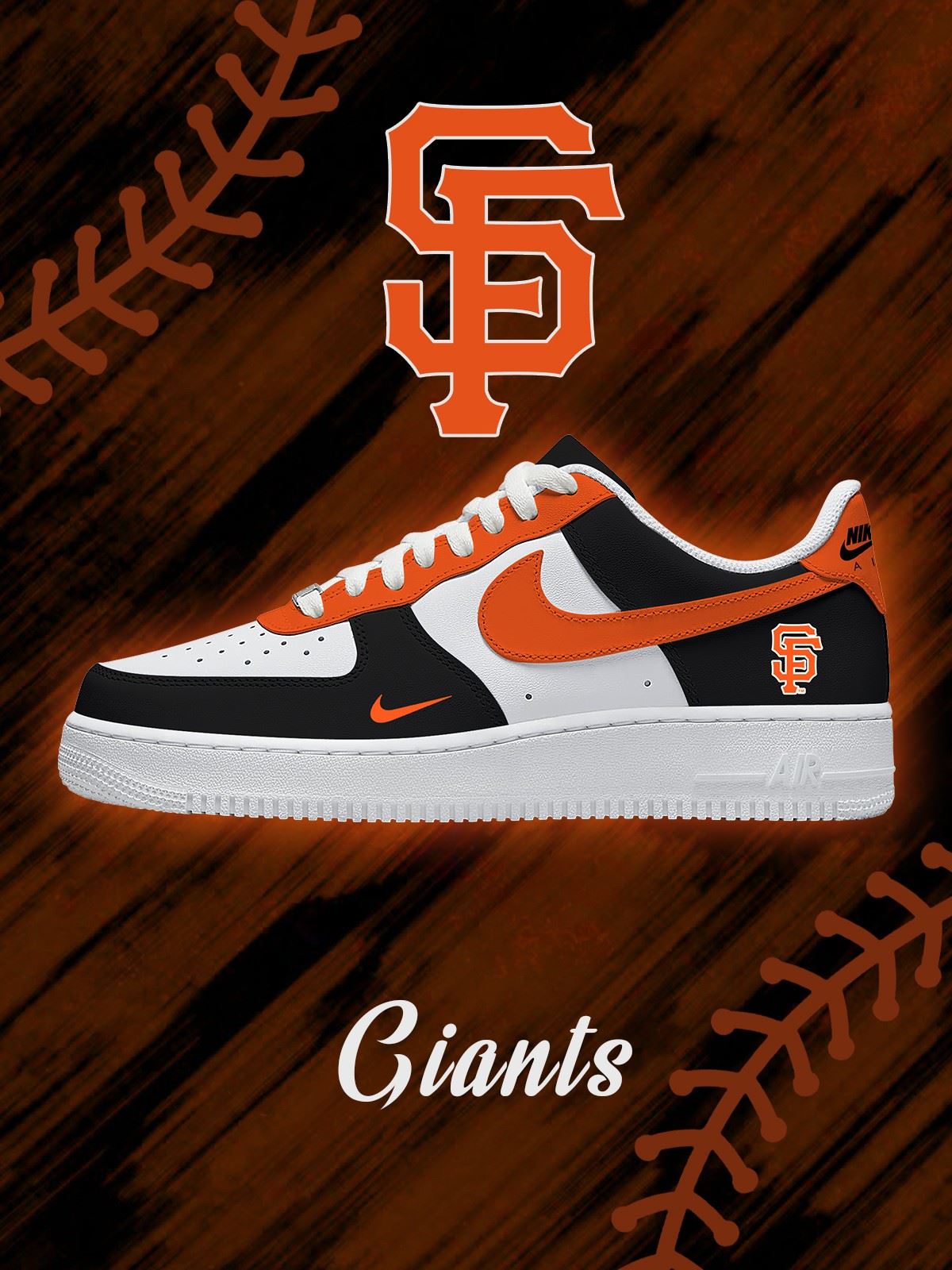 Zapatillas Air-Style personalizadas de béisbol de San Francisco