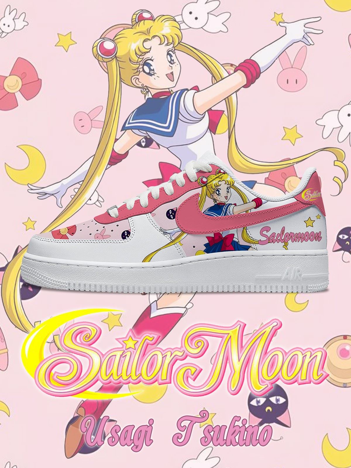 Usagi Tsukino V.2 Custom Air-Style Sneakers