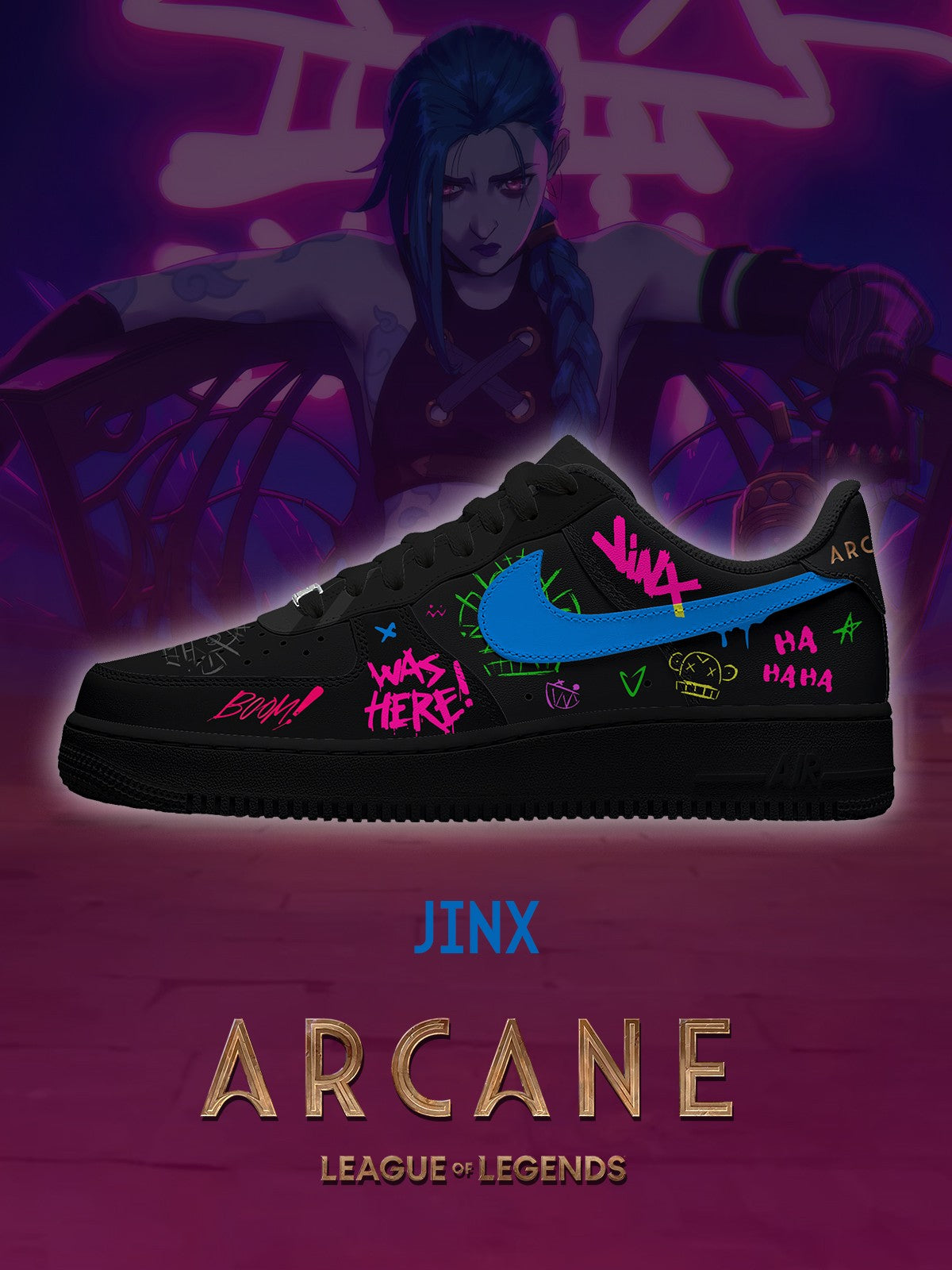 Jinx V.2 Custom Air-Style Sneakers