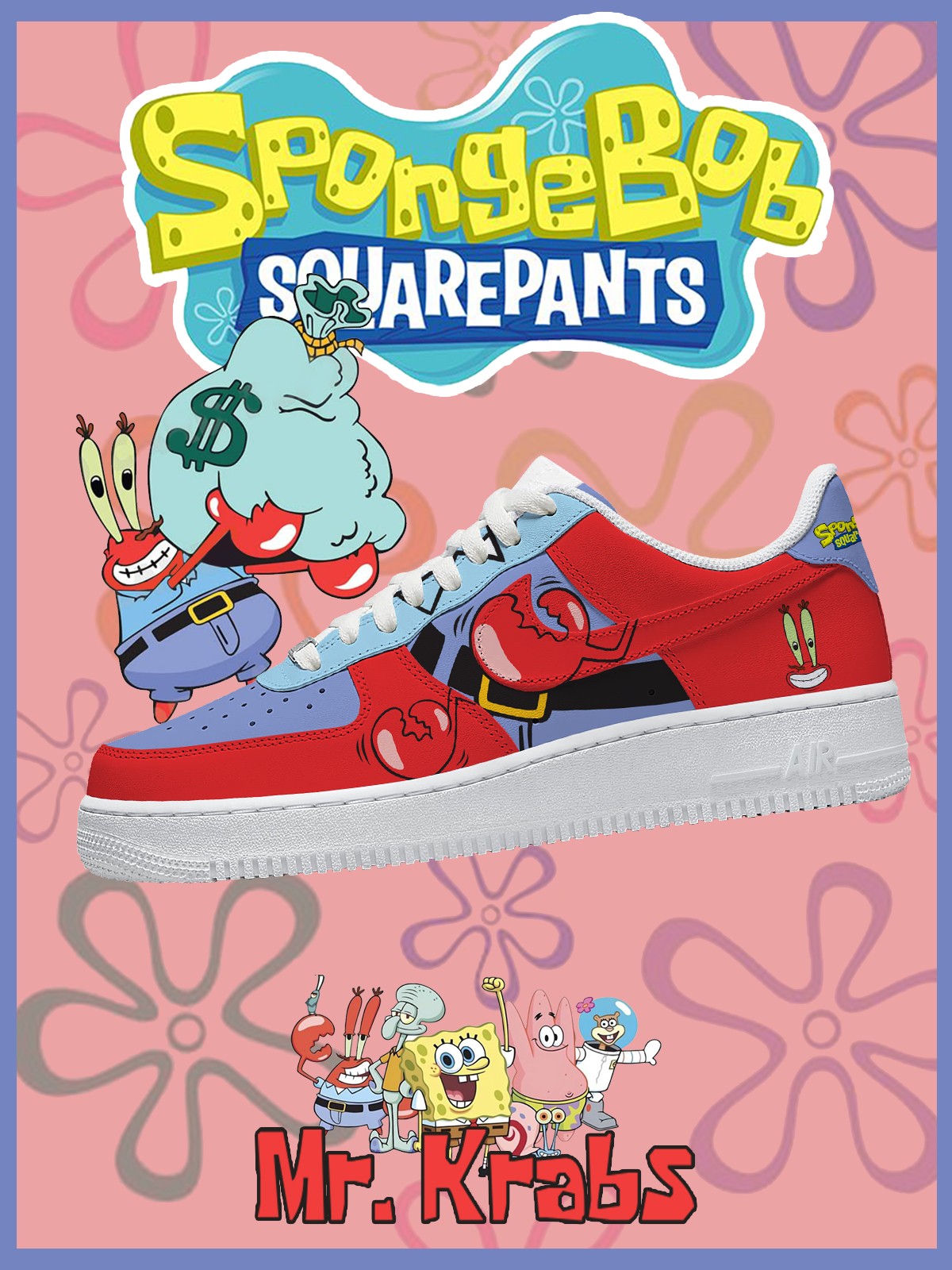 Mr. Krabs V.1 Custom Air-Style Sneakers