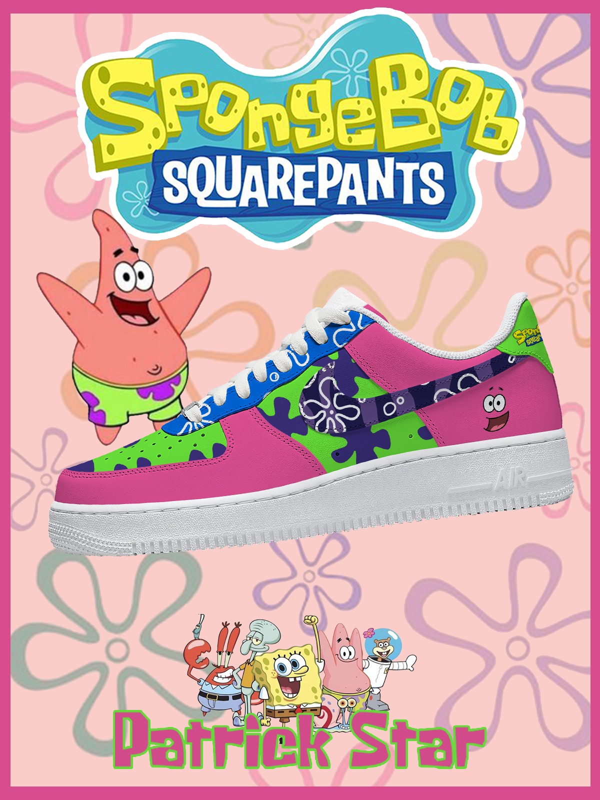 Patrick Star V.1 Custom Air-Style Sneakers