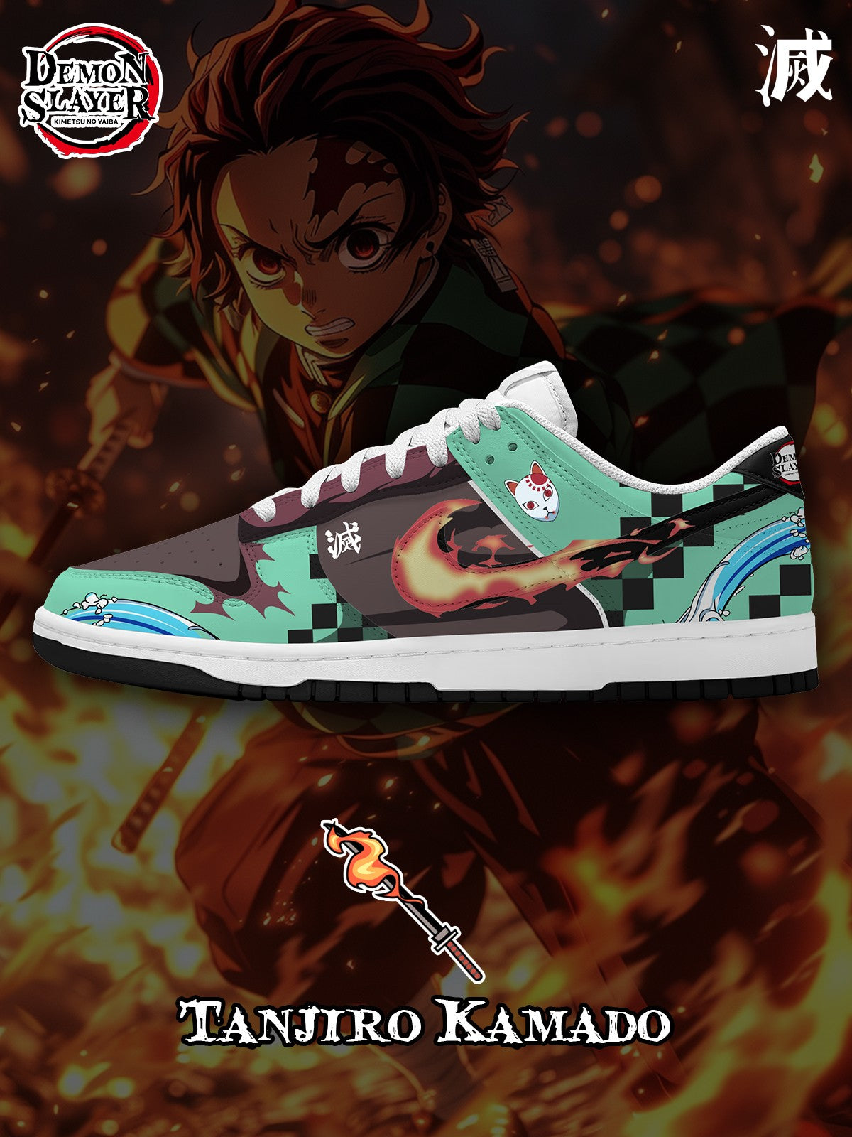 Tanjiro Kamado V.4 Custom SB-Style Sneakers