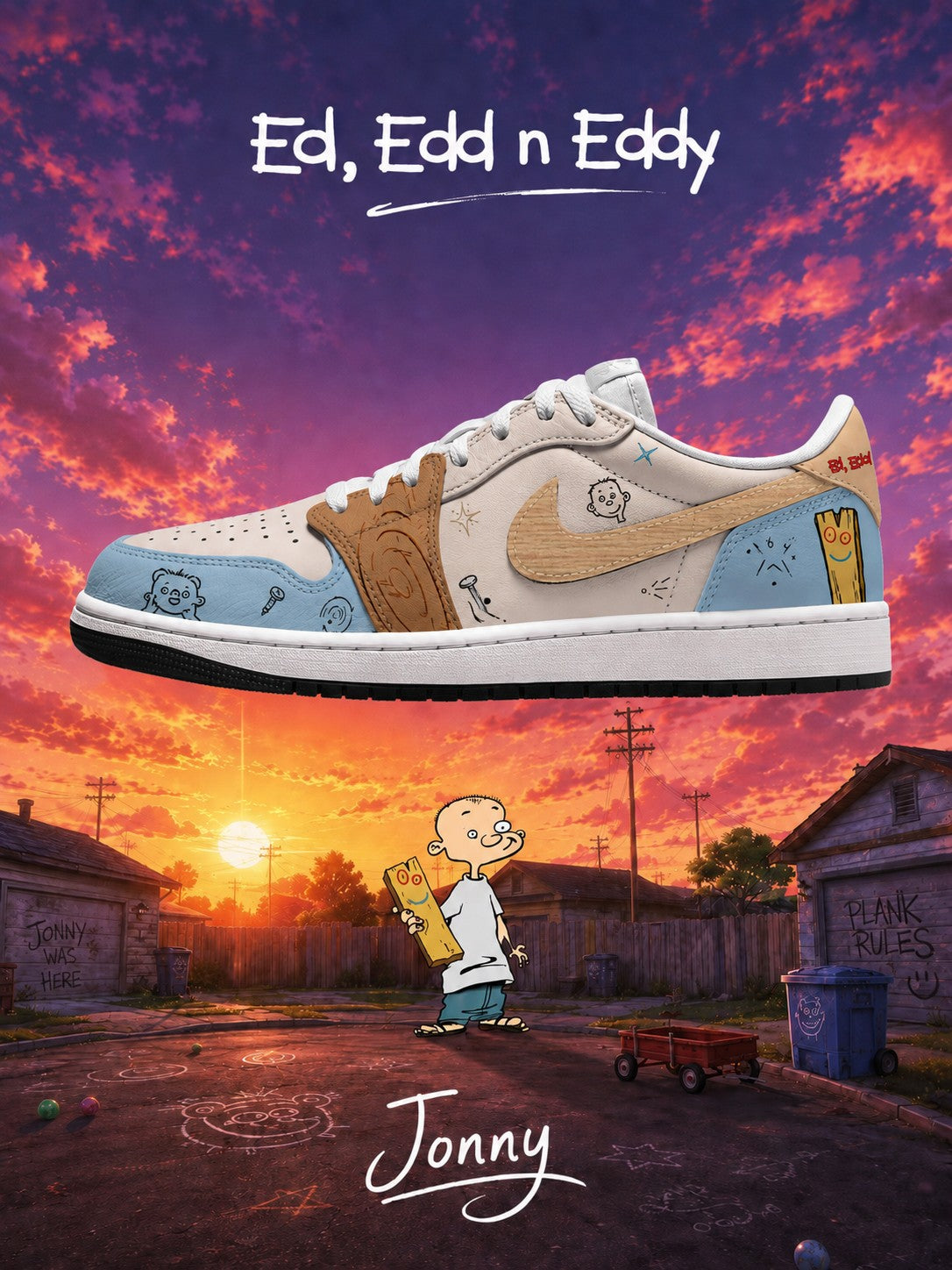 Jonny V.1 Custom Low-Top Court Sneakers