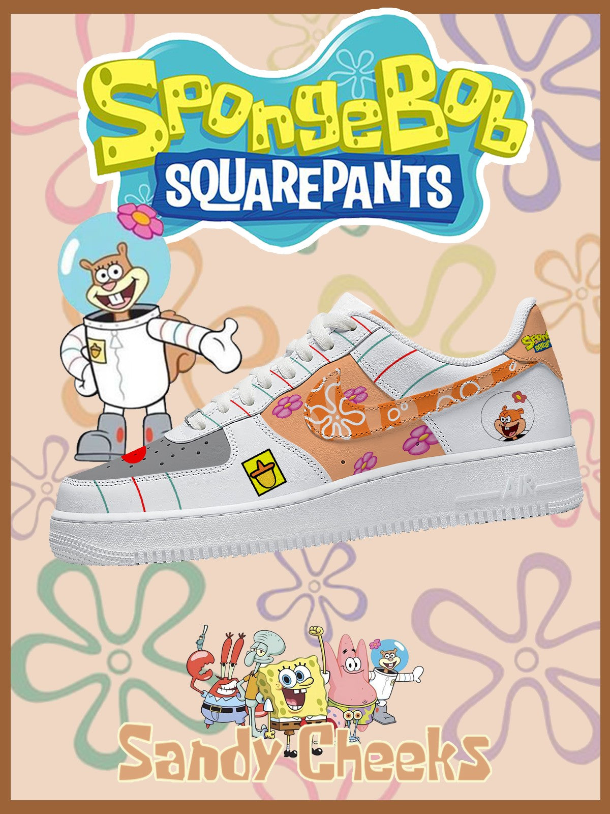 Sandy Cheeks V.1 Custom Air-Style Sneakers