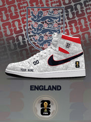 World Cup 2026 England V.1 Custom High-Top Sneakers