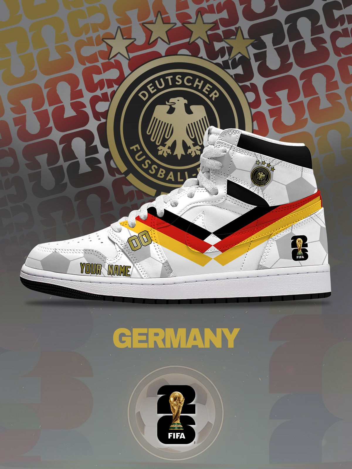 World Cup 2026 Germany V.1 Custom High-Top Sneakers